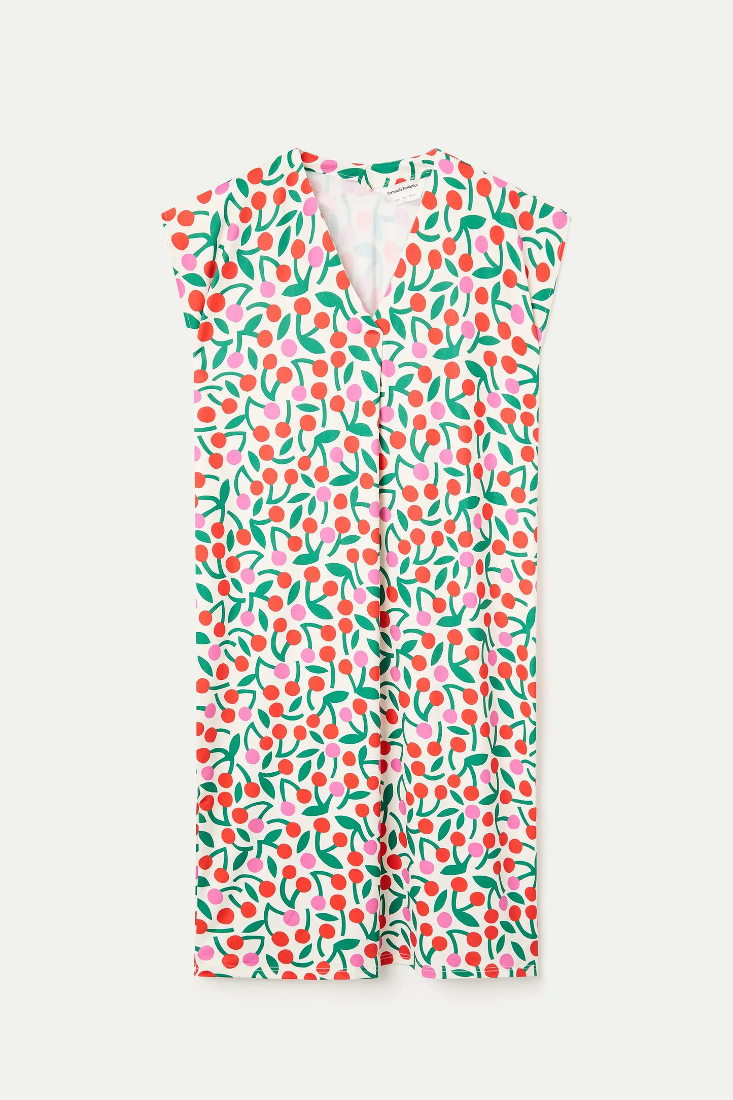 Kaftan largo con estampado Guinda