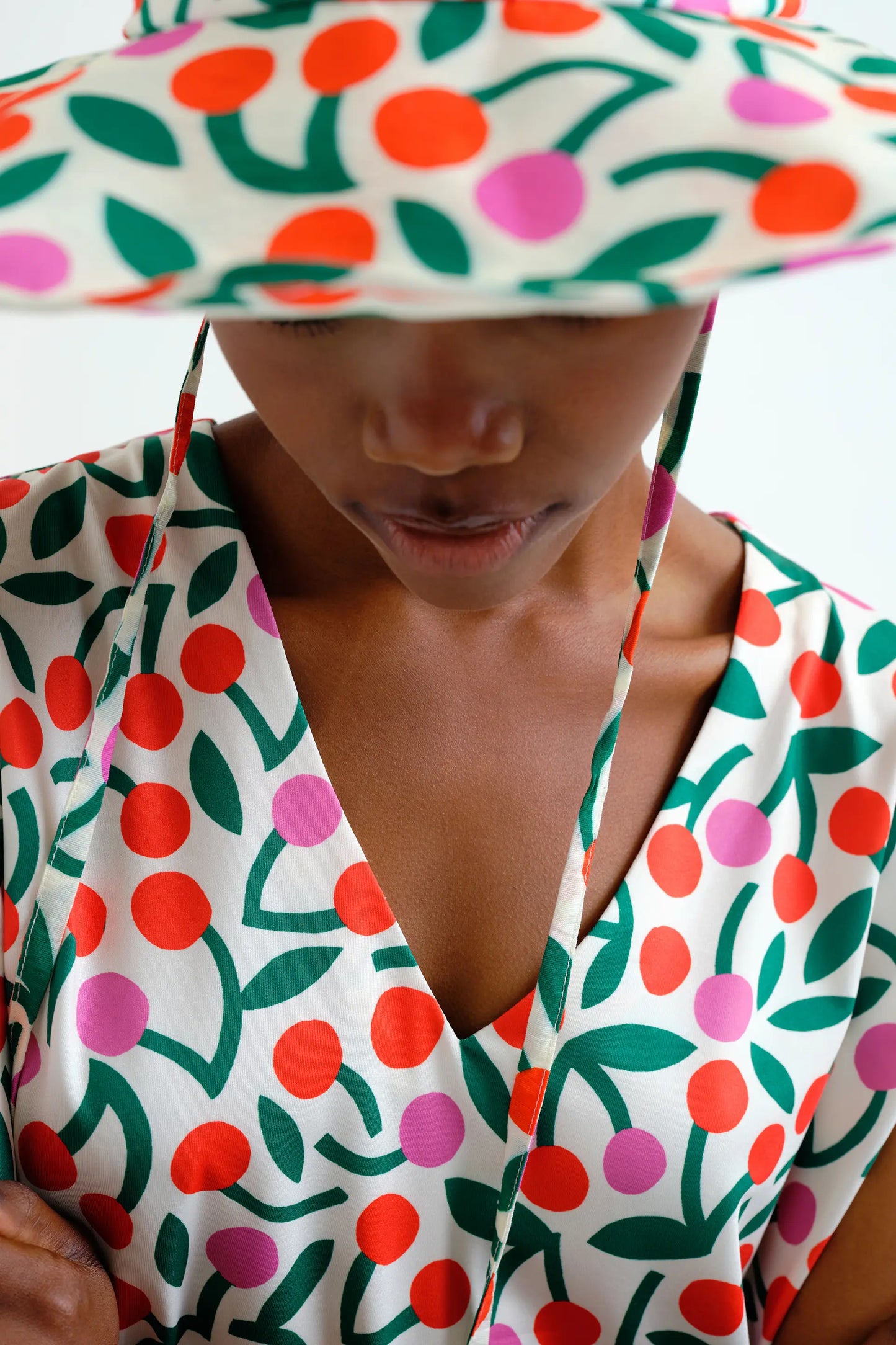 Top playero con estampado Guinda