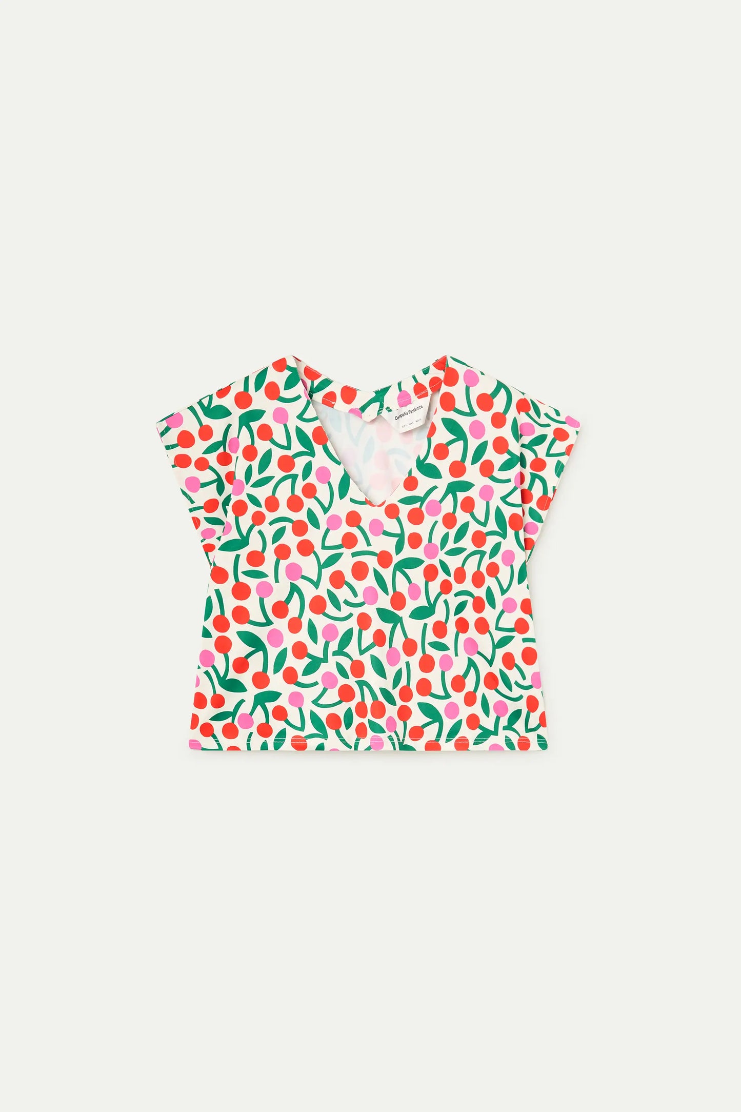 Top playero con estampado Guinda