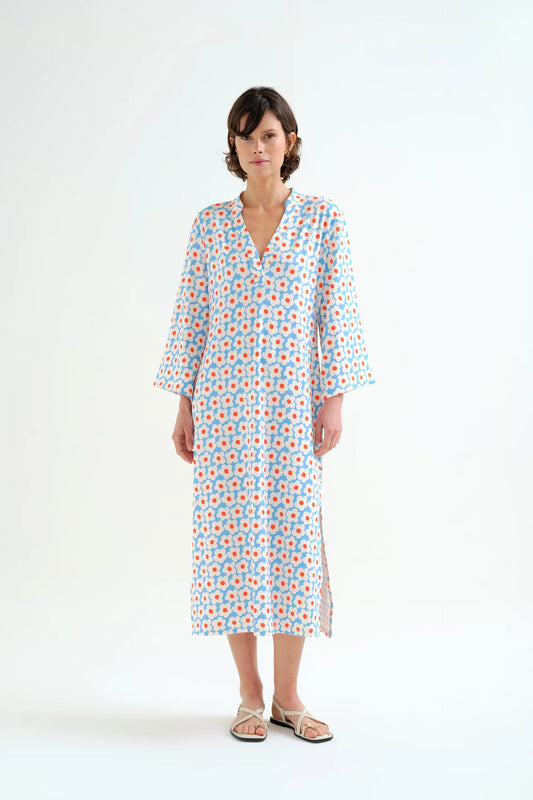 Kaftan largo con estampado Popcorn