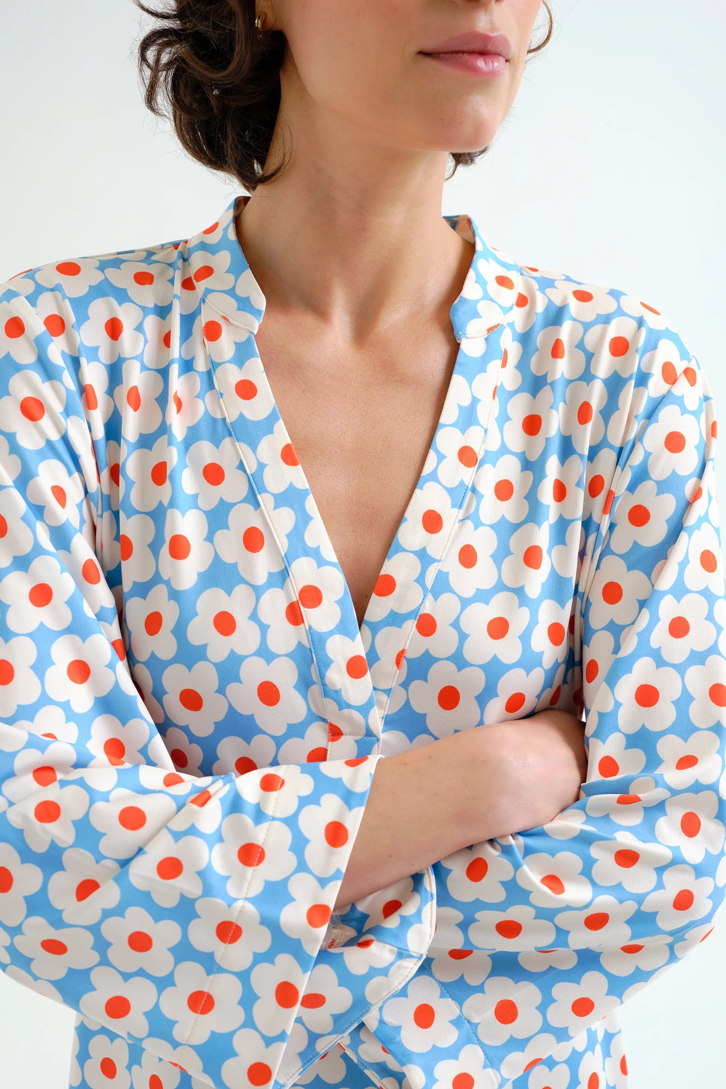 Kaftan largo con estampado Popcorn