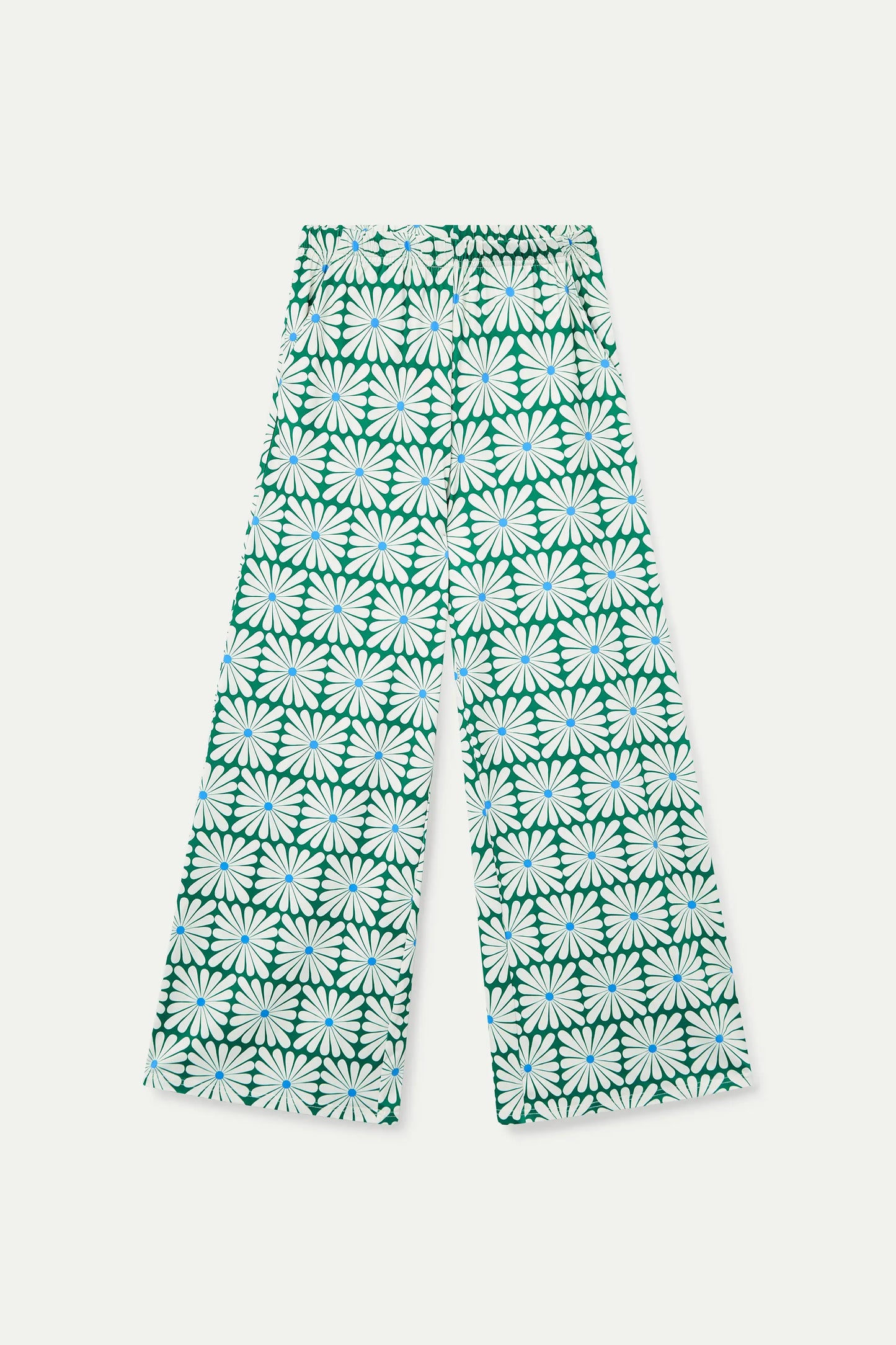Pantaloni con stampa Olive Flower Green