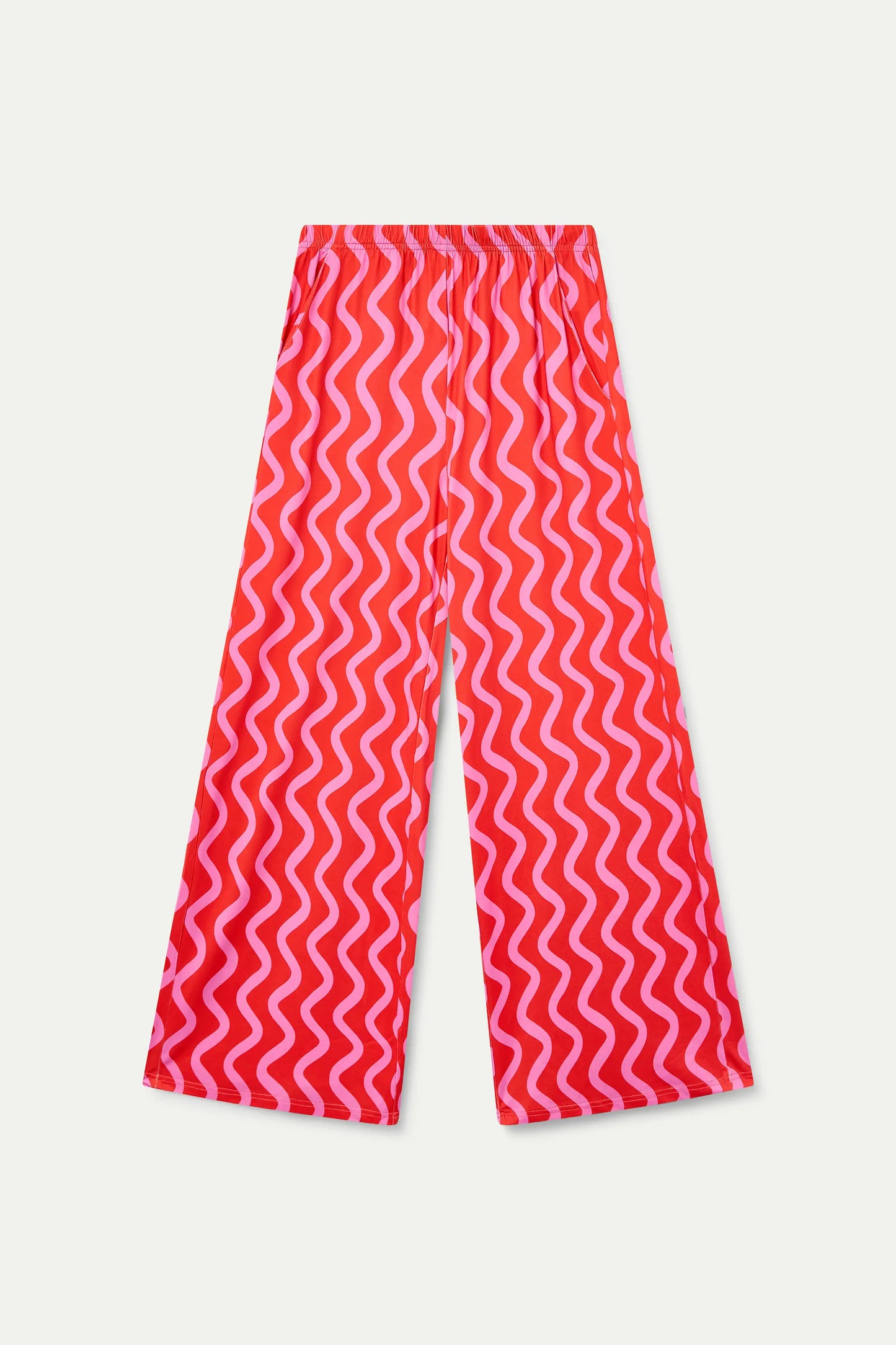 Pantalón con estampado Wave Red & Pink