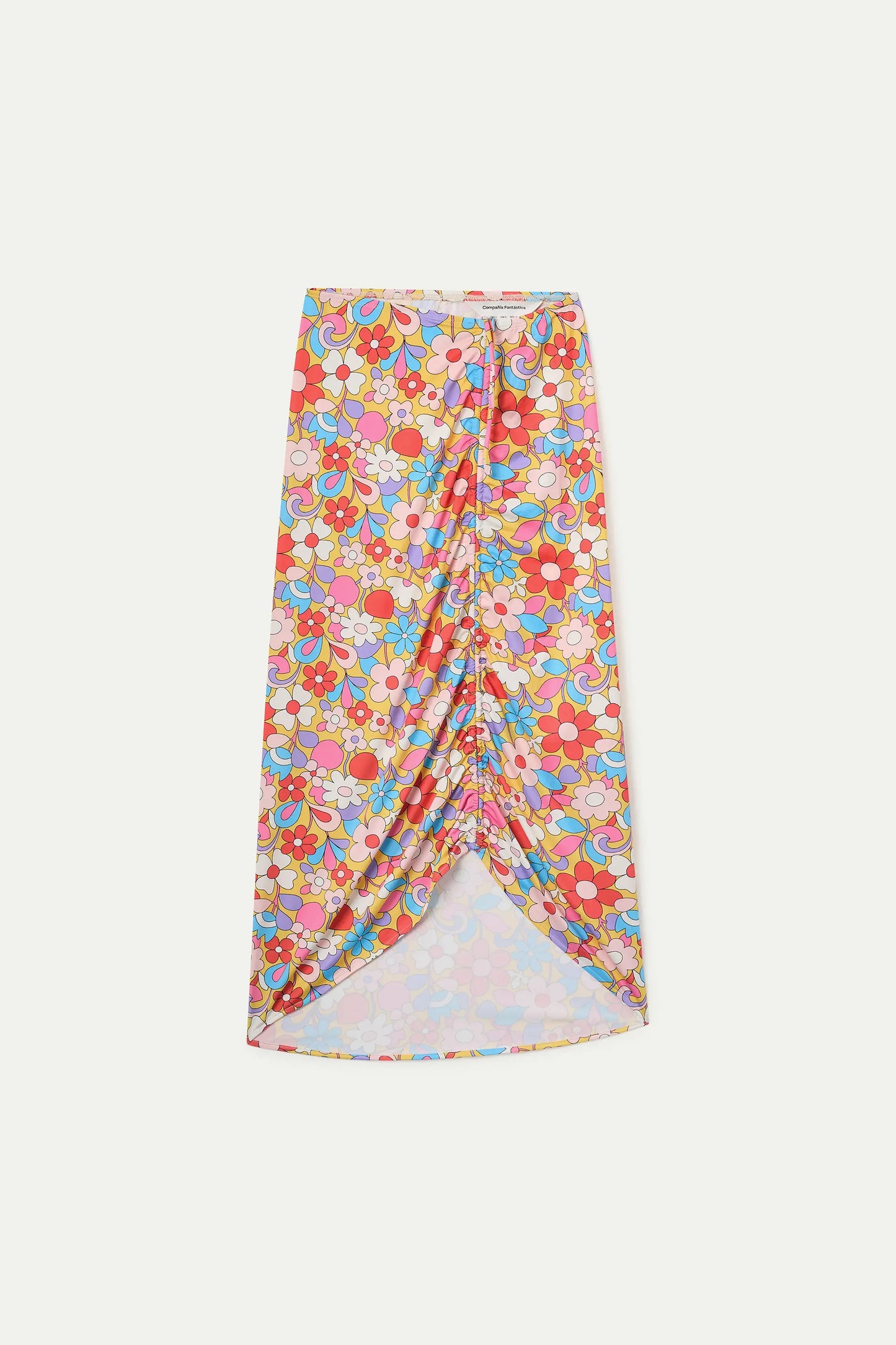 Bloom print midi skirt