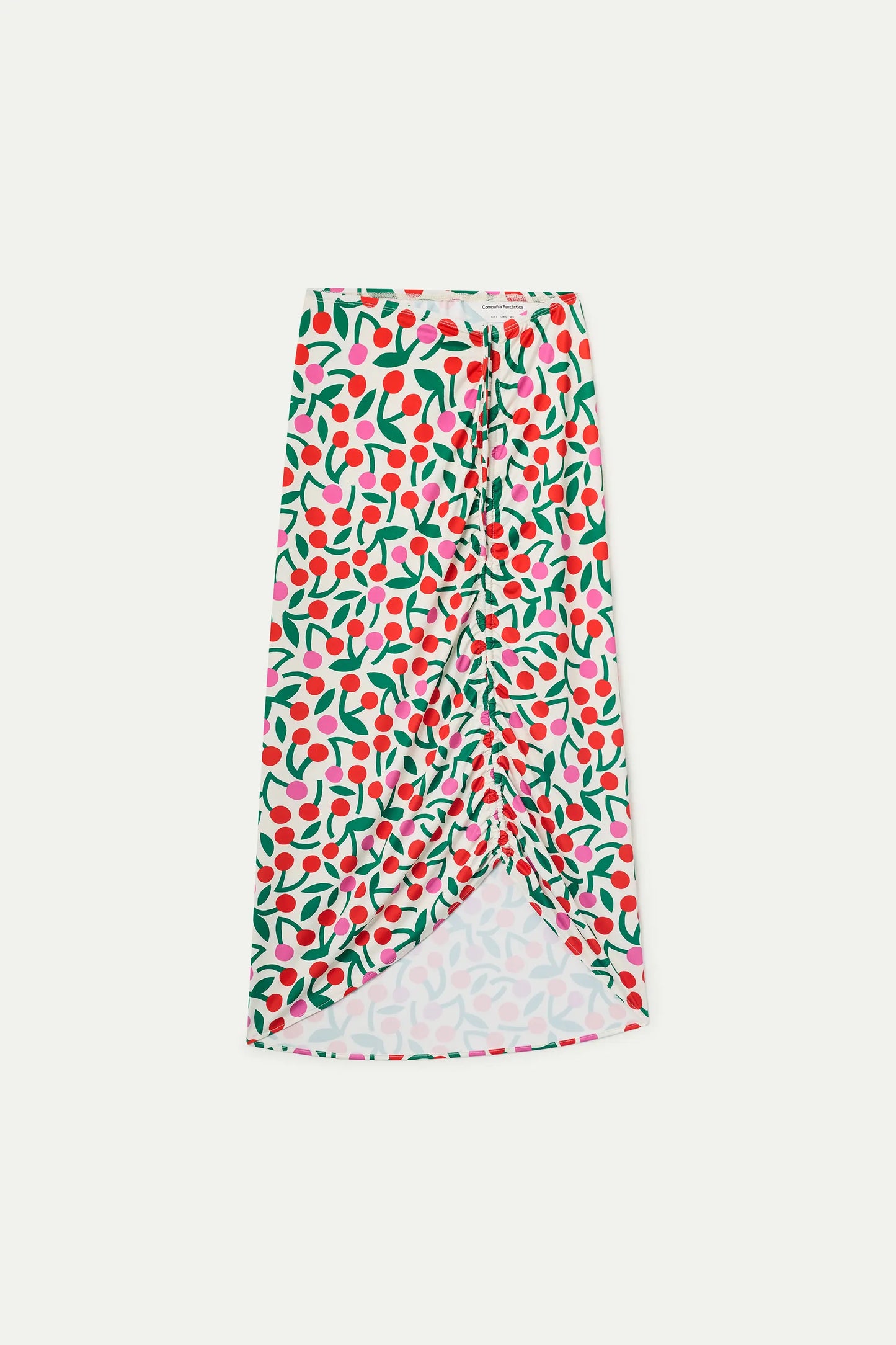 Falda midi con estampado Guinda estilo pareo