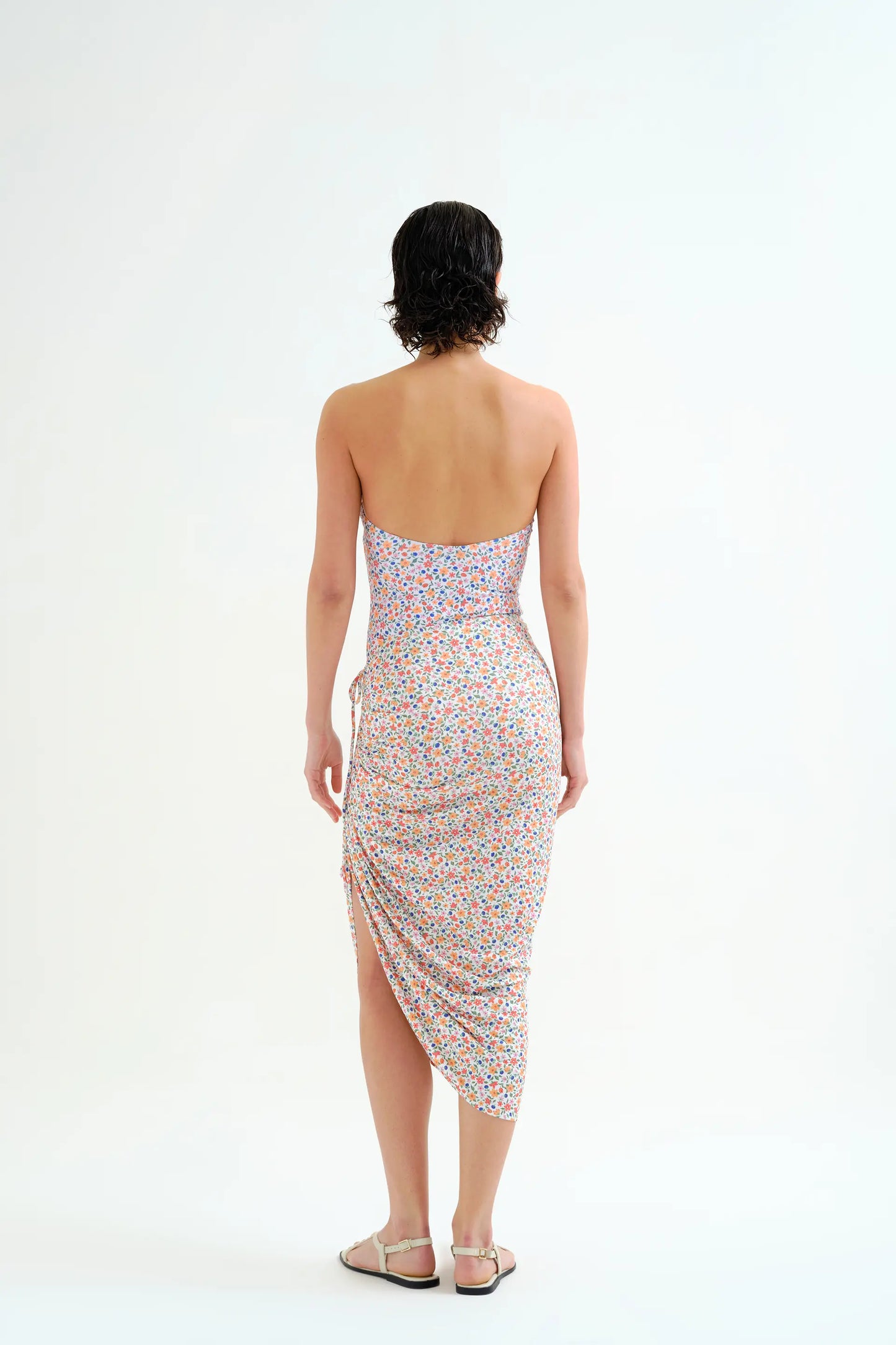 Lily Small Print Midi Skirt