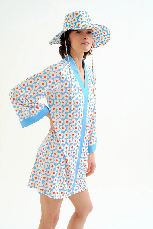 Kaftan corto con estampado Popcorn