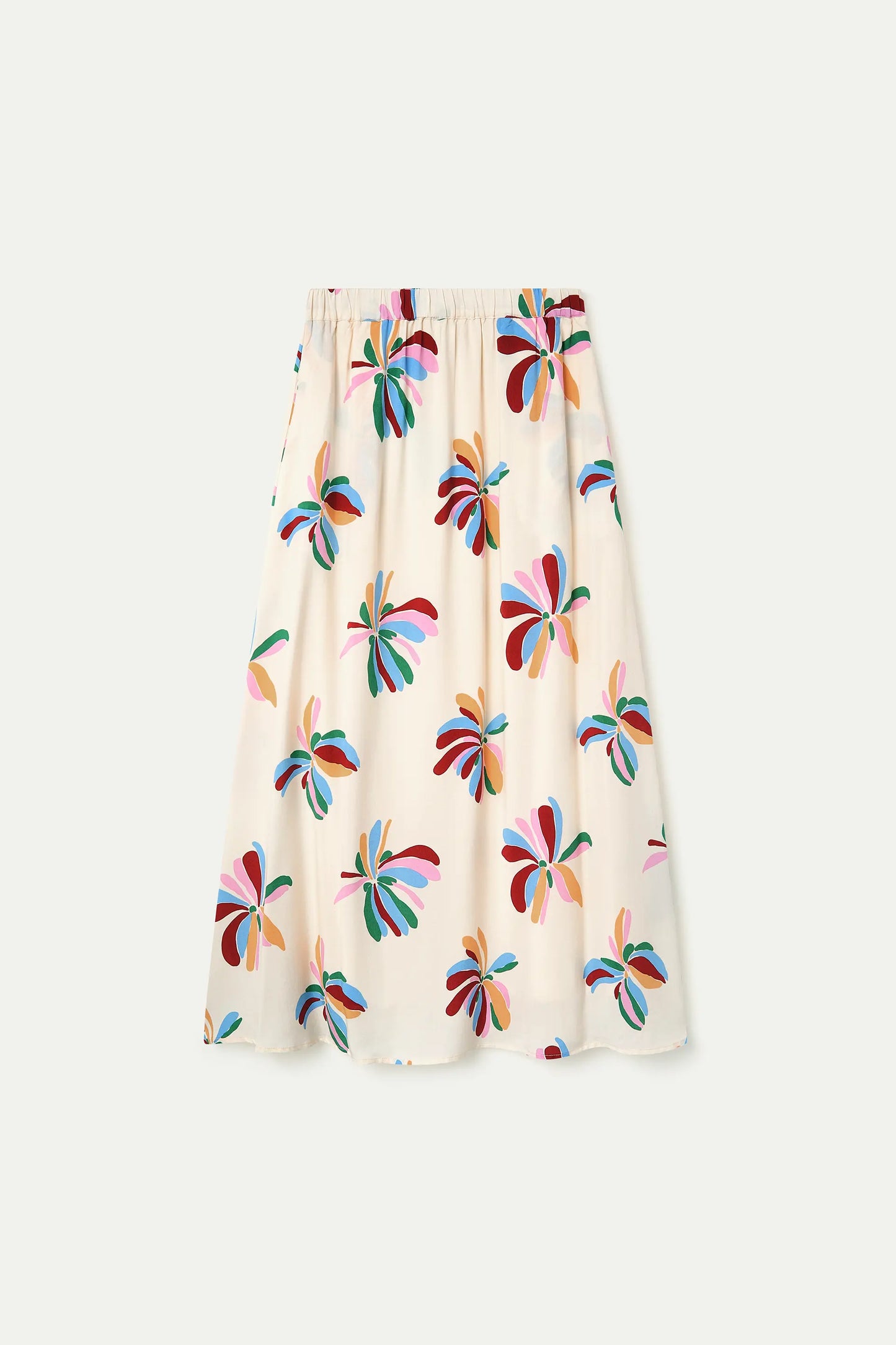 Falda larga con estampado Monarda
