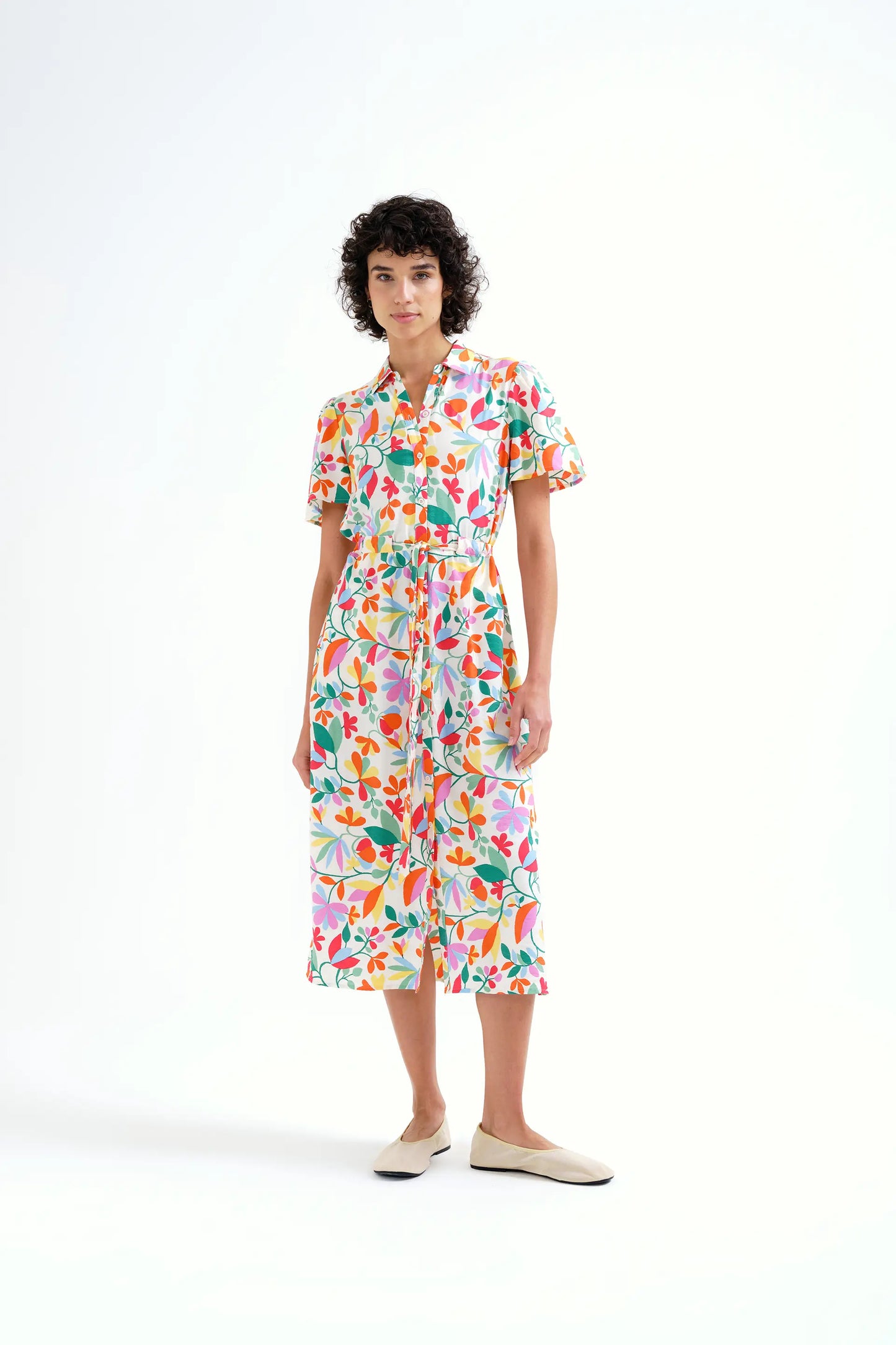 Vestido midi con estampado Lotto
