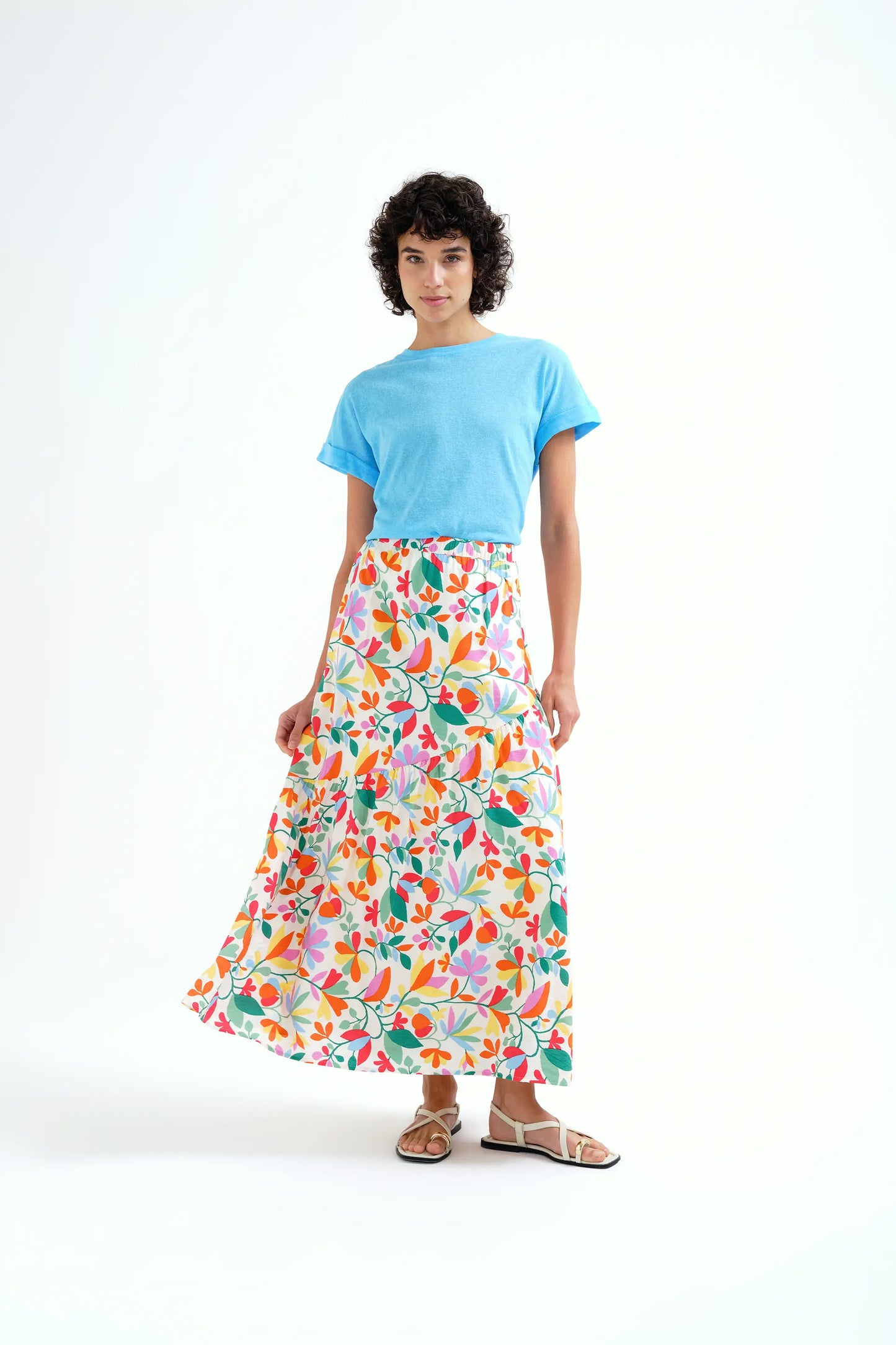 Falda larga con estampado Lotto