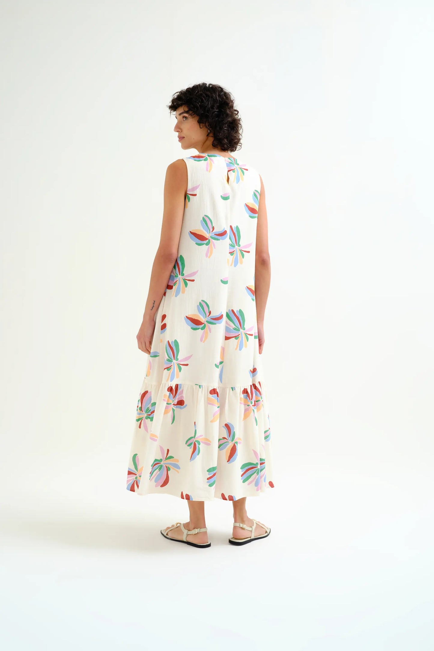 Vestido largo con estampado Monarda