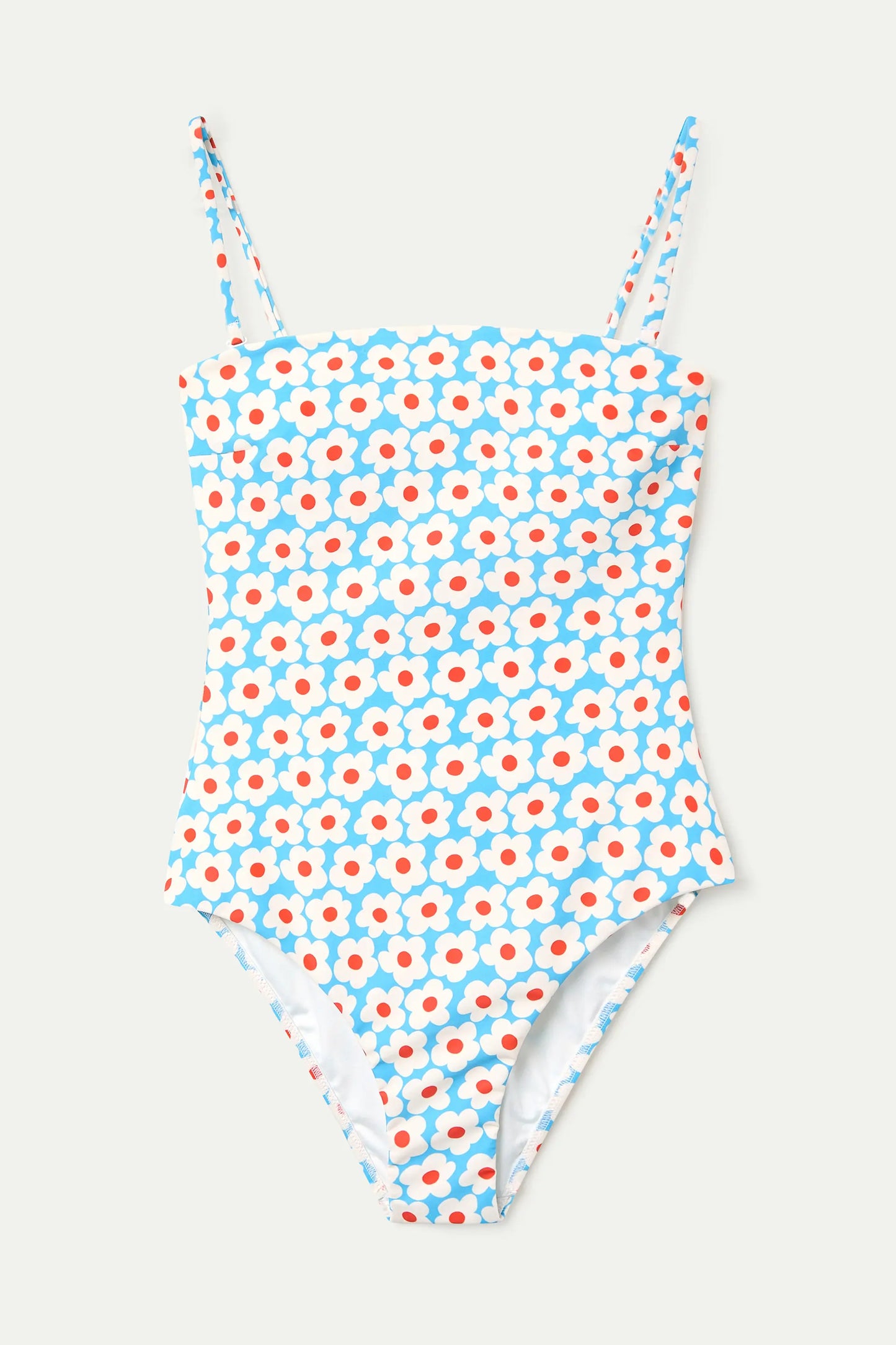 Bañador escote recto estampado Popcorn