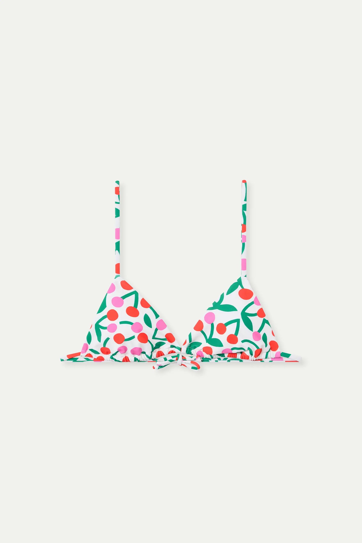 Top bikini triangular estampado Guinda