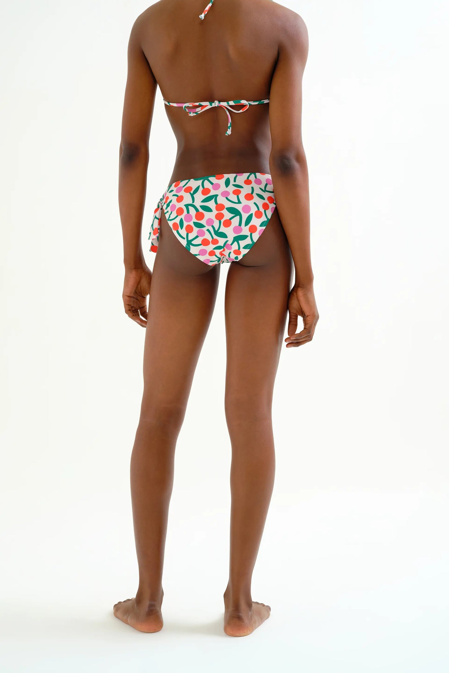 Cherry print tie bikini bottoms