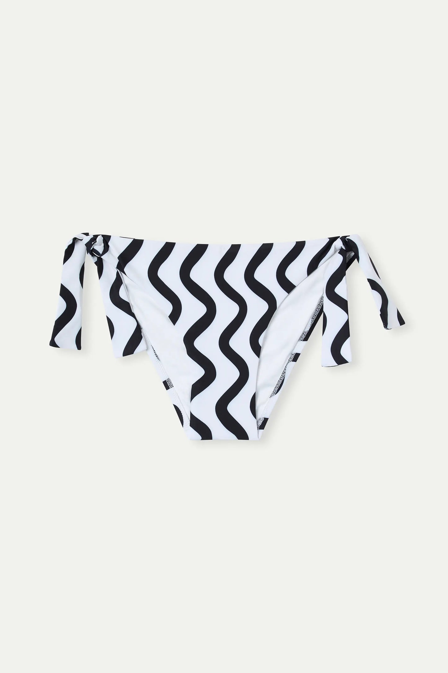 Braguita Bikini lazada con estampado Wave Black & White