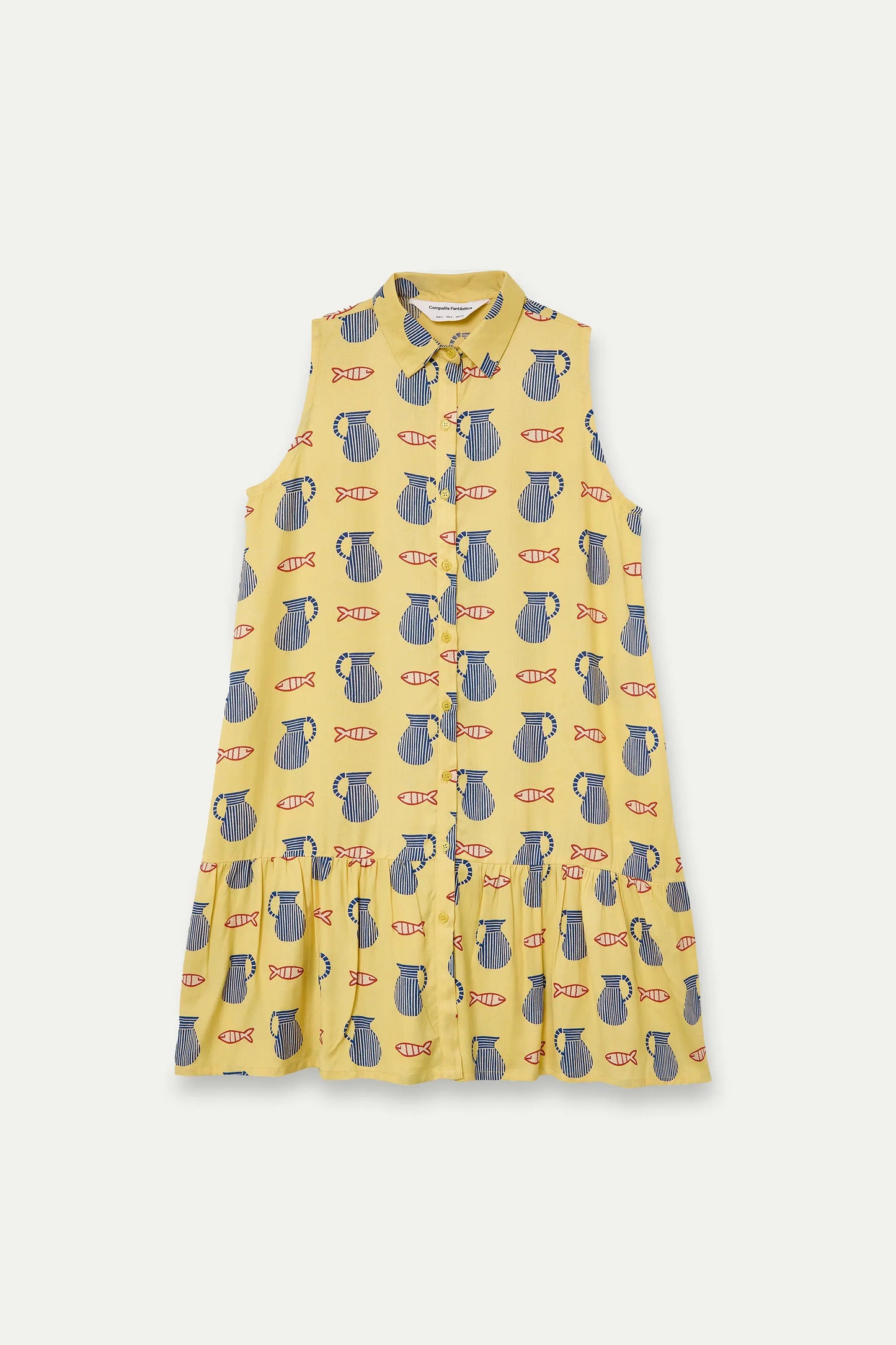 Vestido corto con estampado Brava