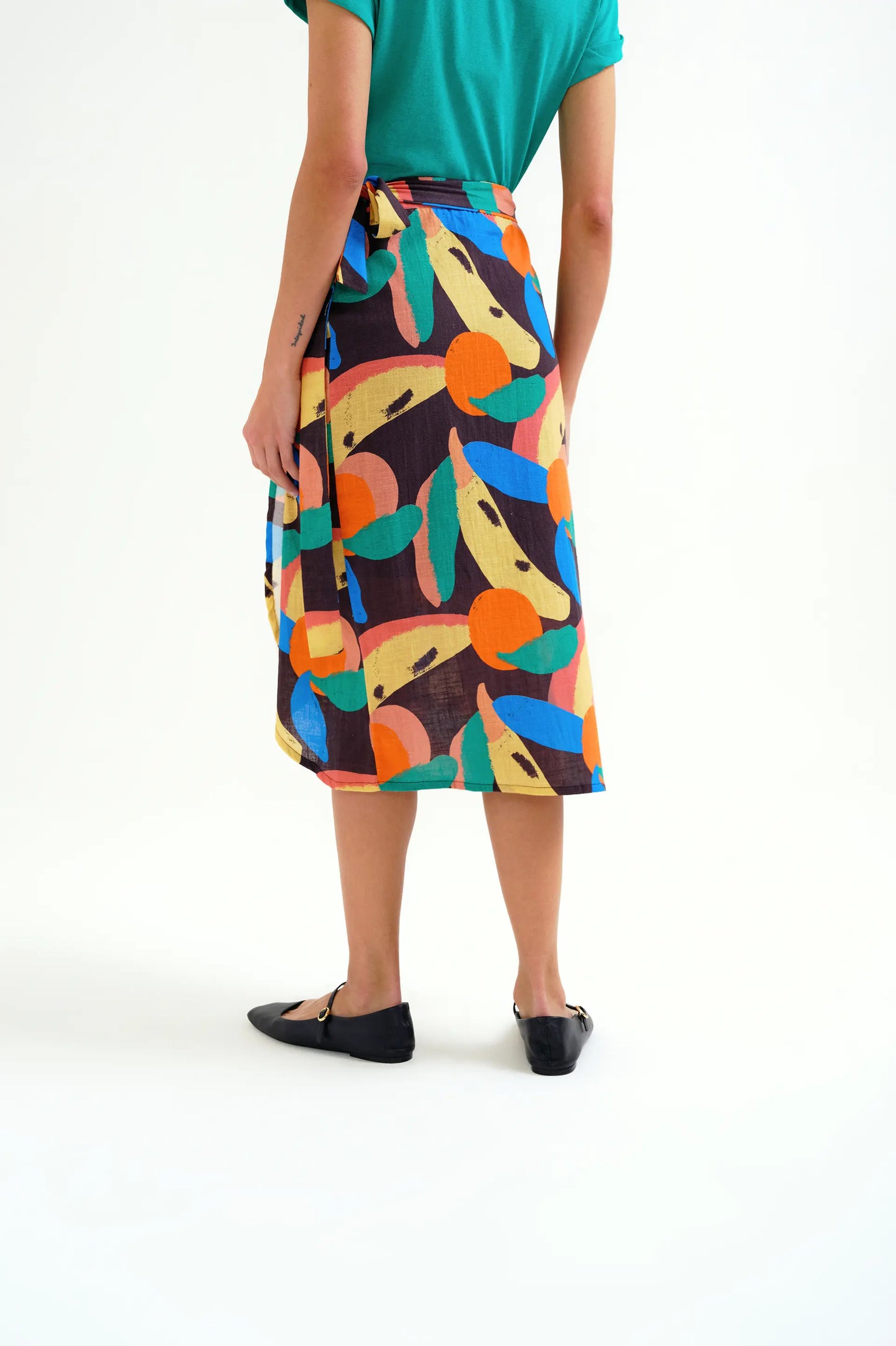 Falda midi con estampado Tutti Frutti Big