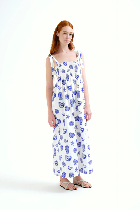 Vestido largo con estampado Lobster