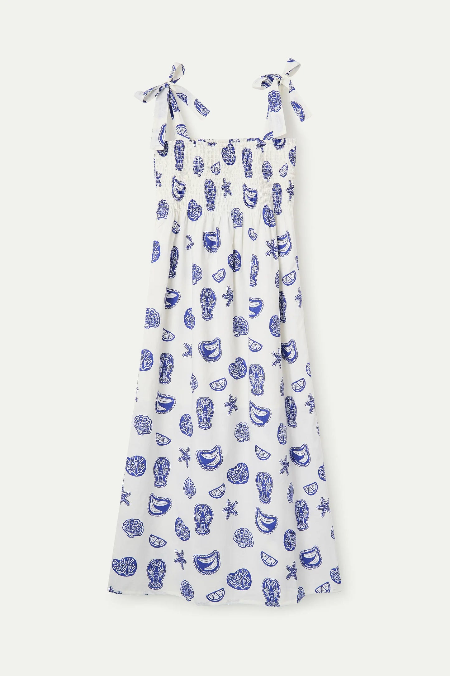 Vestido largo con estampado Lobster
