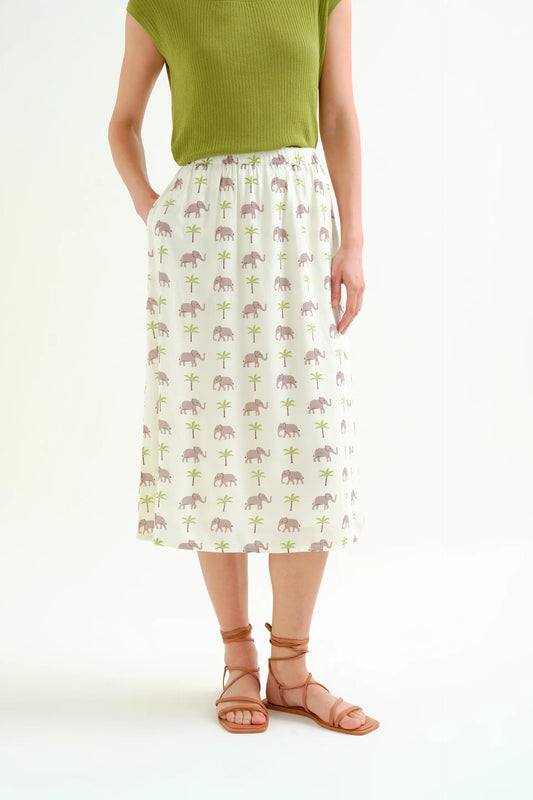 Falda con estampado Elefante LENZING™ ECOVERO™