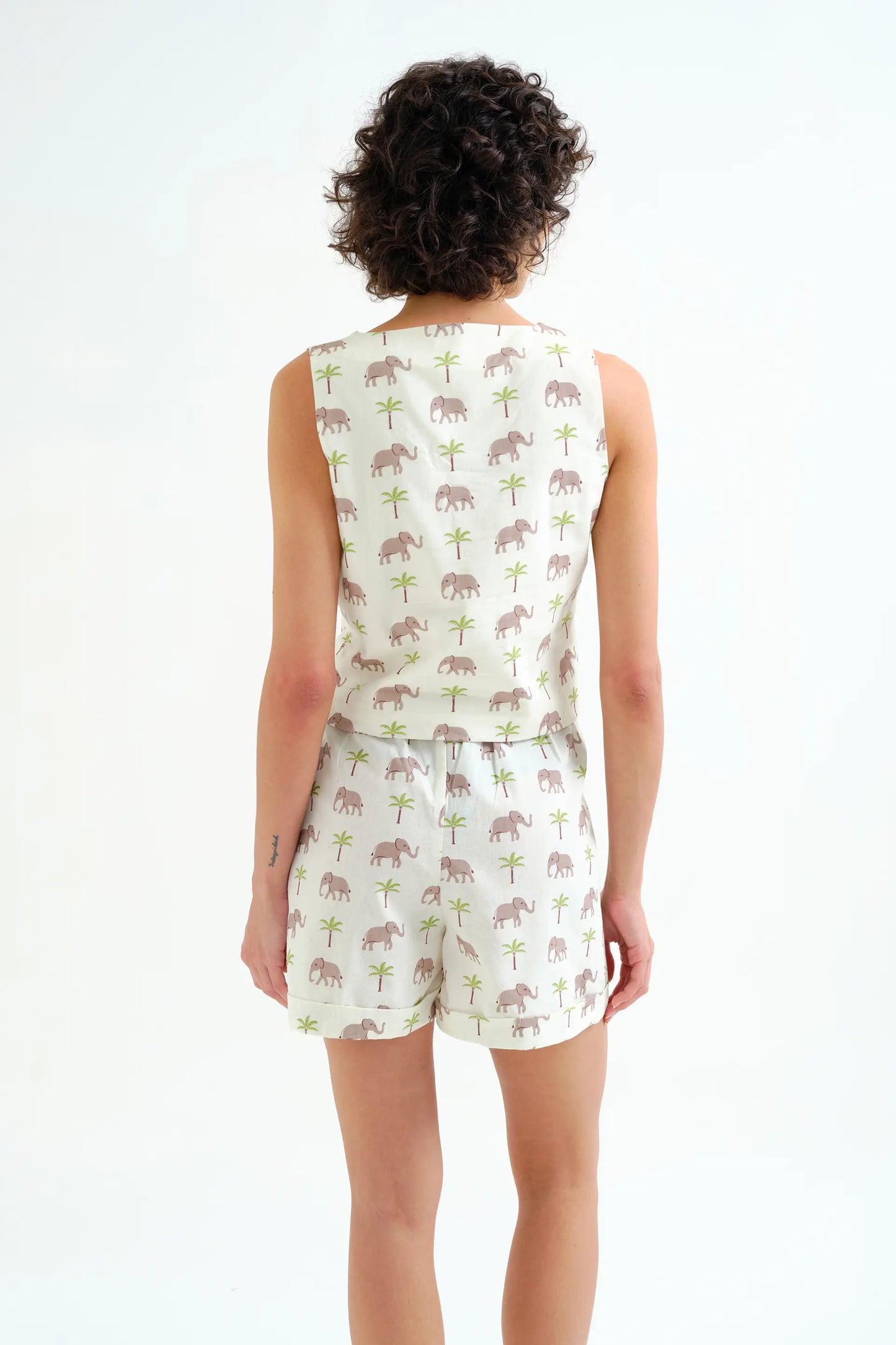 Elephant print vest