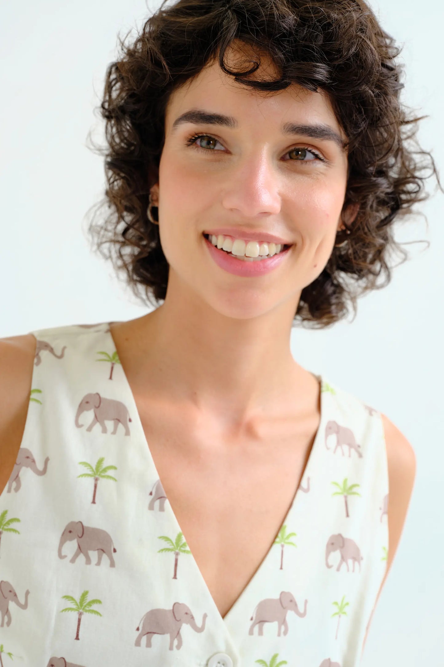 Elephant print vest