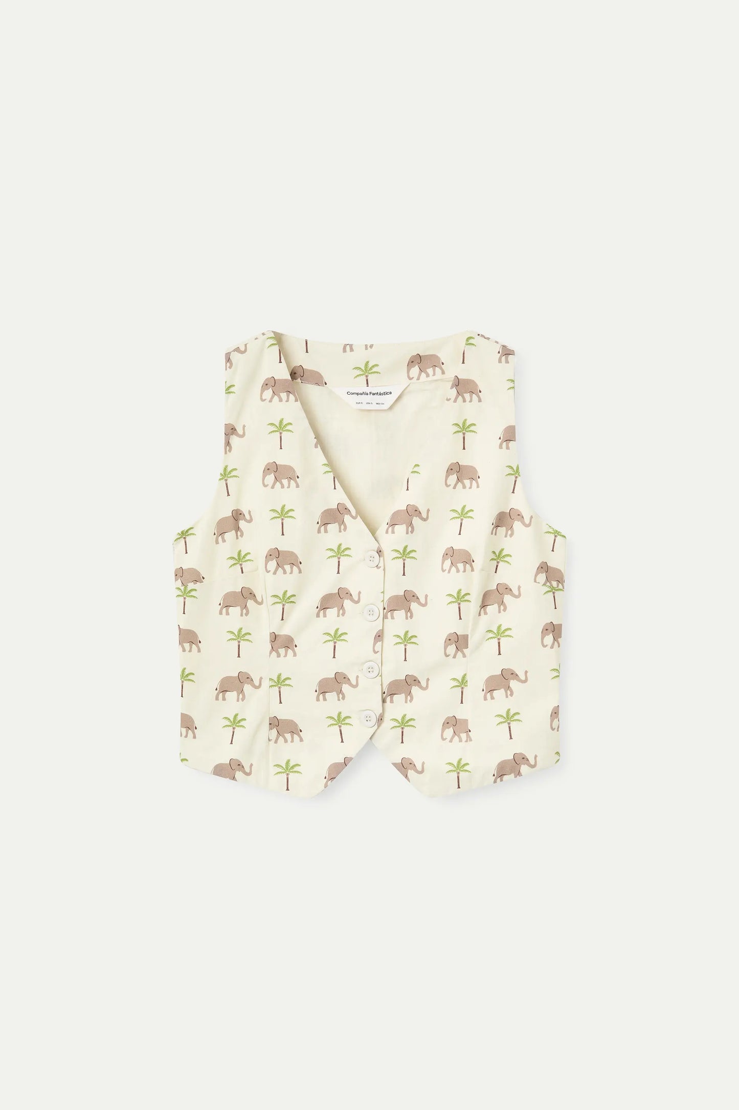 Elephant print vest