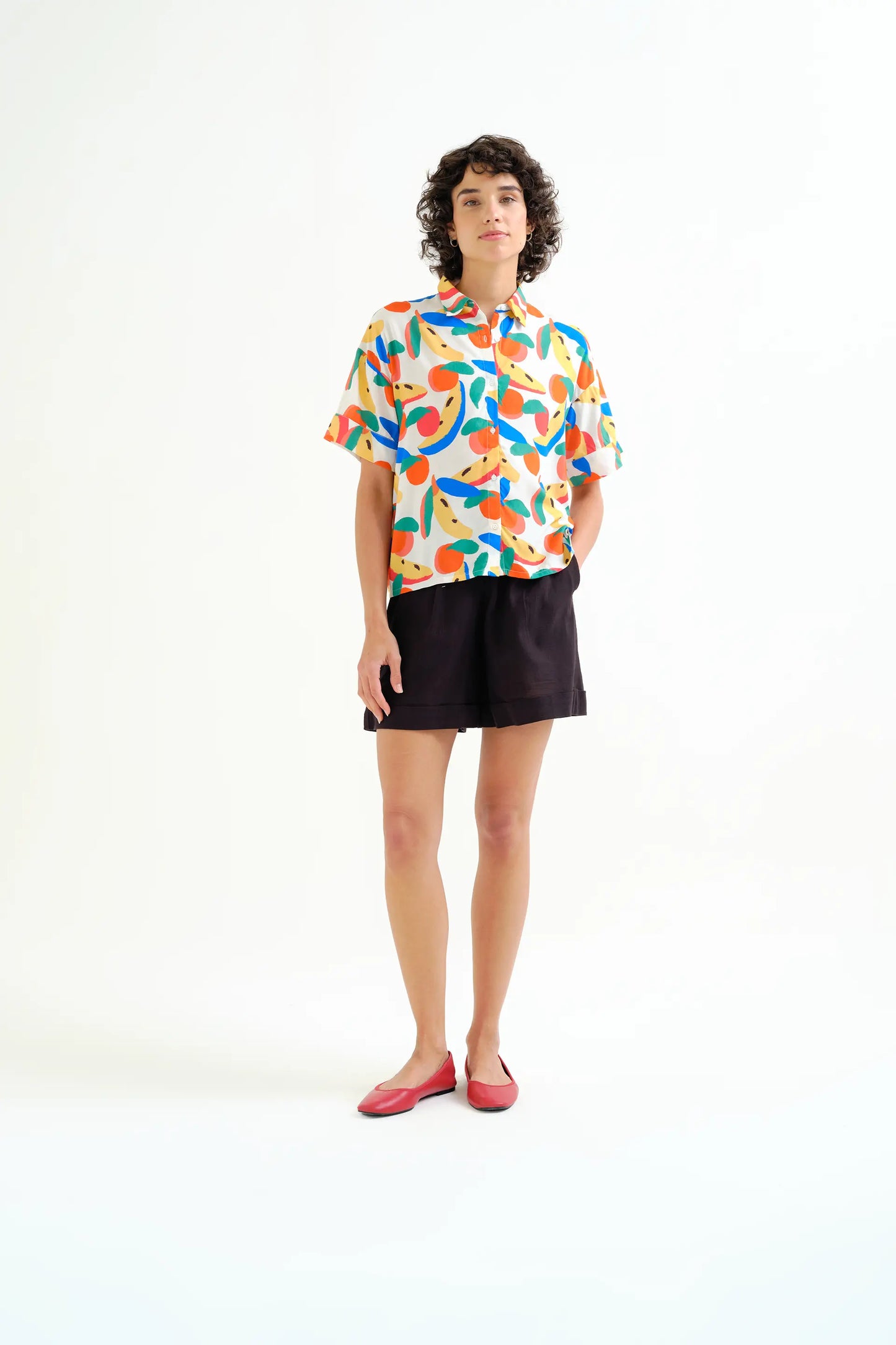 Camicia con stampa Tutti Frutti Small LENZING™ ECOVERO™
