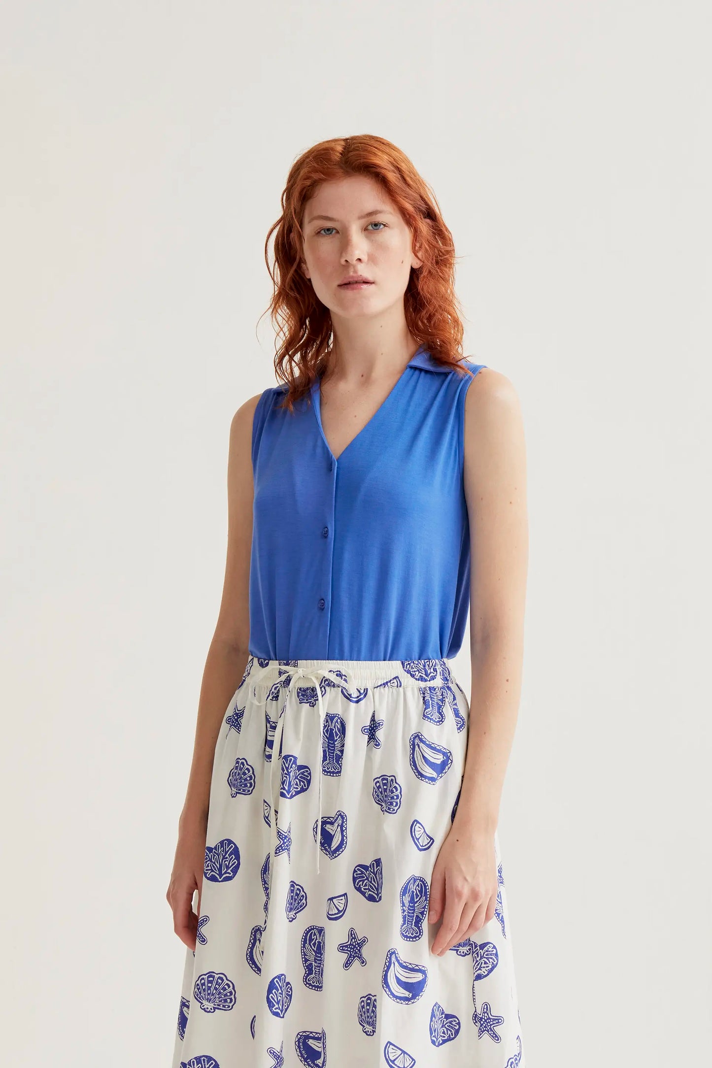 Camisa básica azul