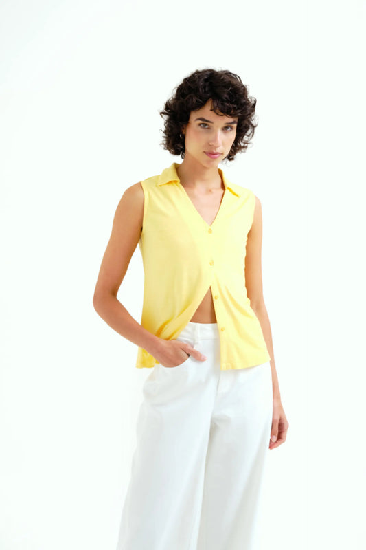 Camisa básica amarillo