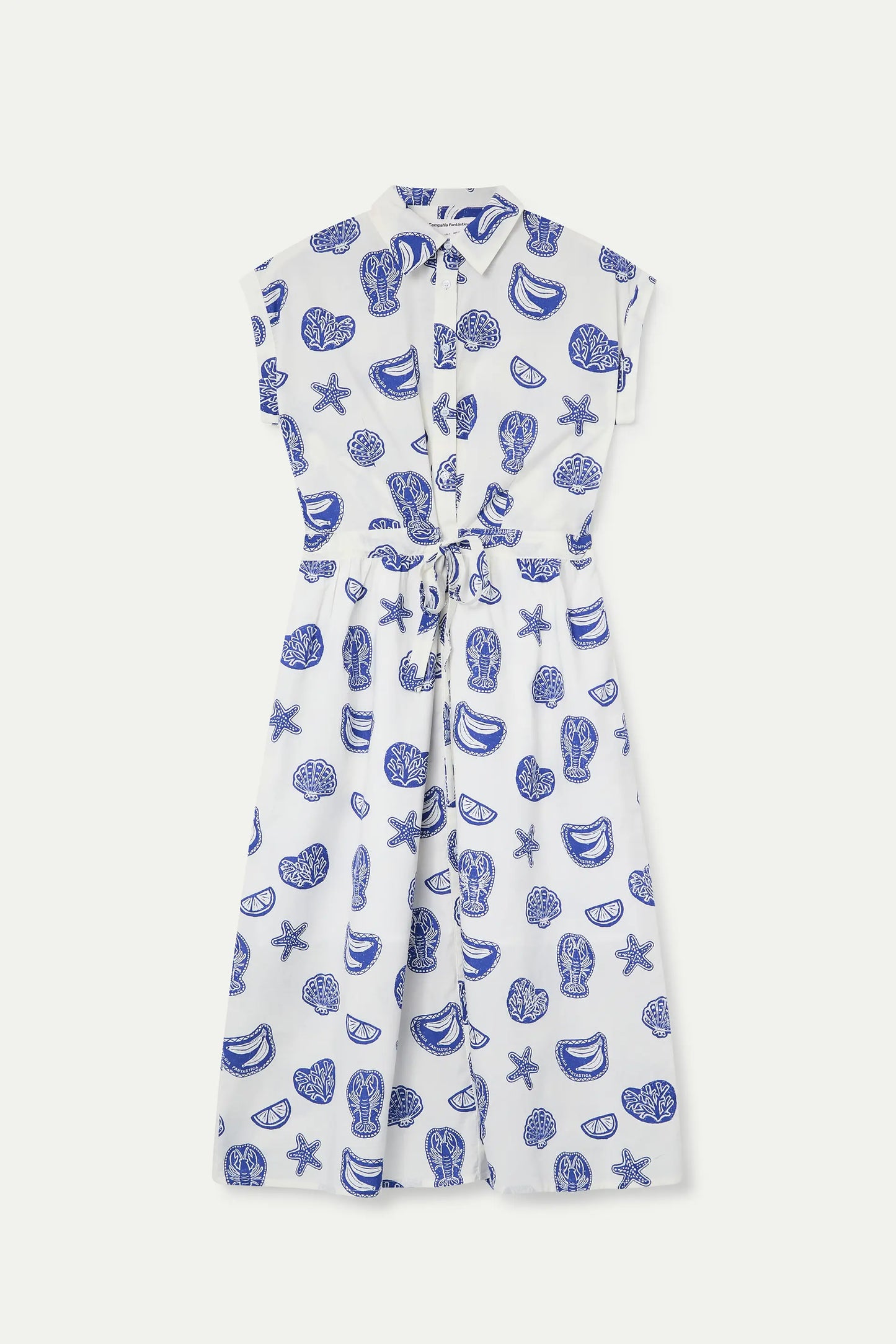 Lobster print midi dress