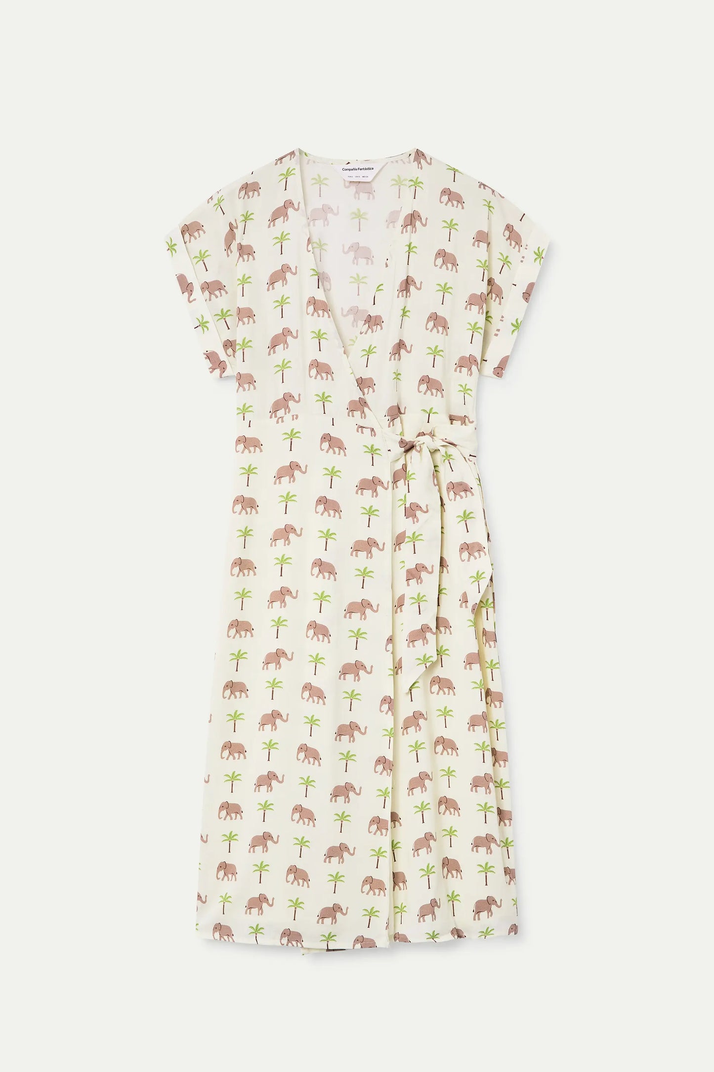 Elephant print LENZING™ ECOVERO™ midi dress