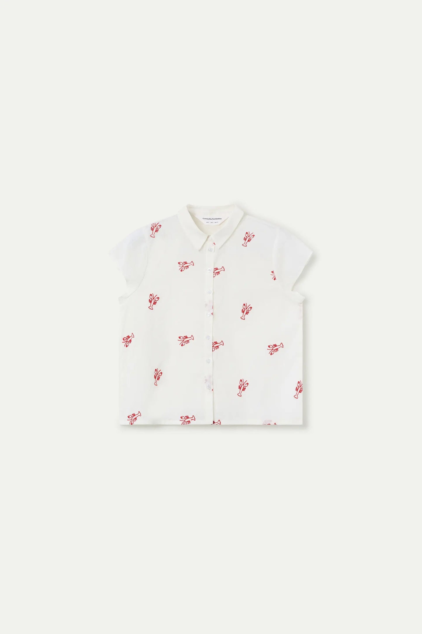 Camisa con bordado de Langosta roja