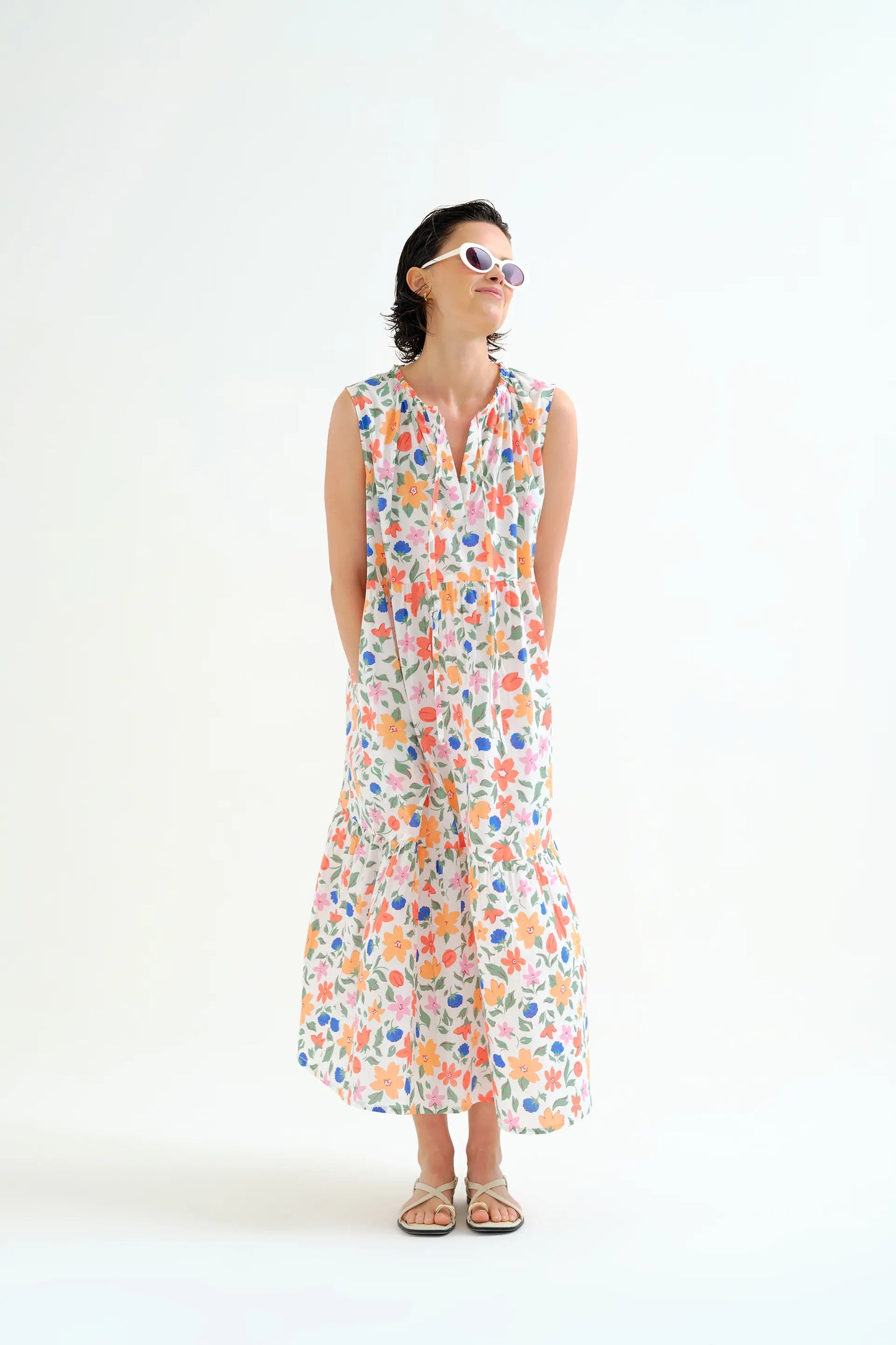 Lily Big print maxi beach dress