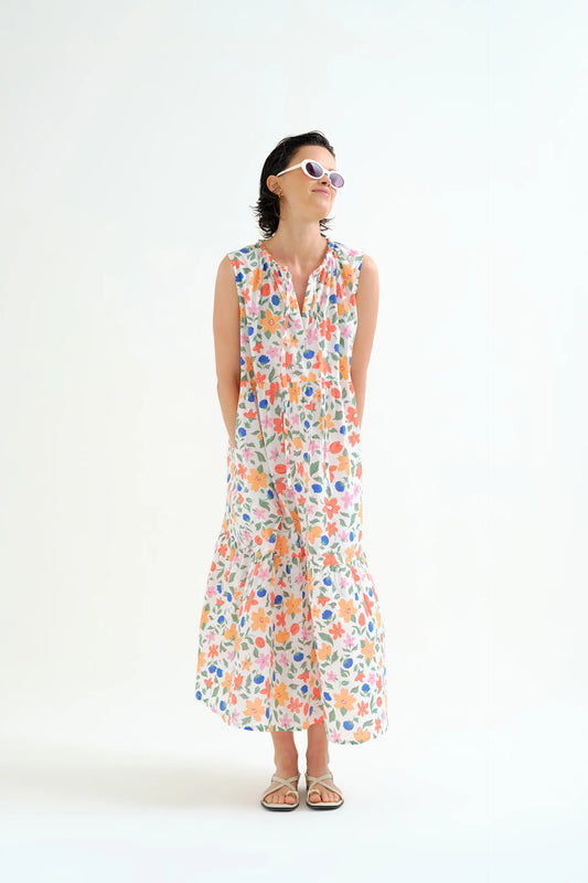 Abito lungo da spiaggia con stampa Lily Big