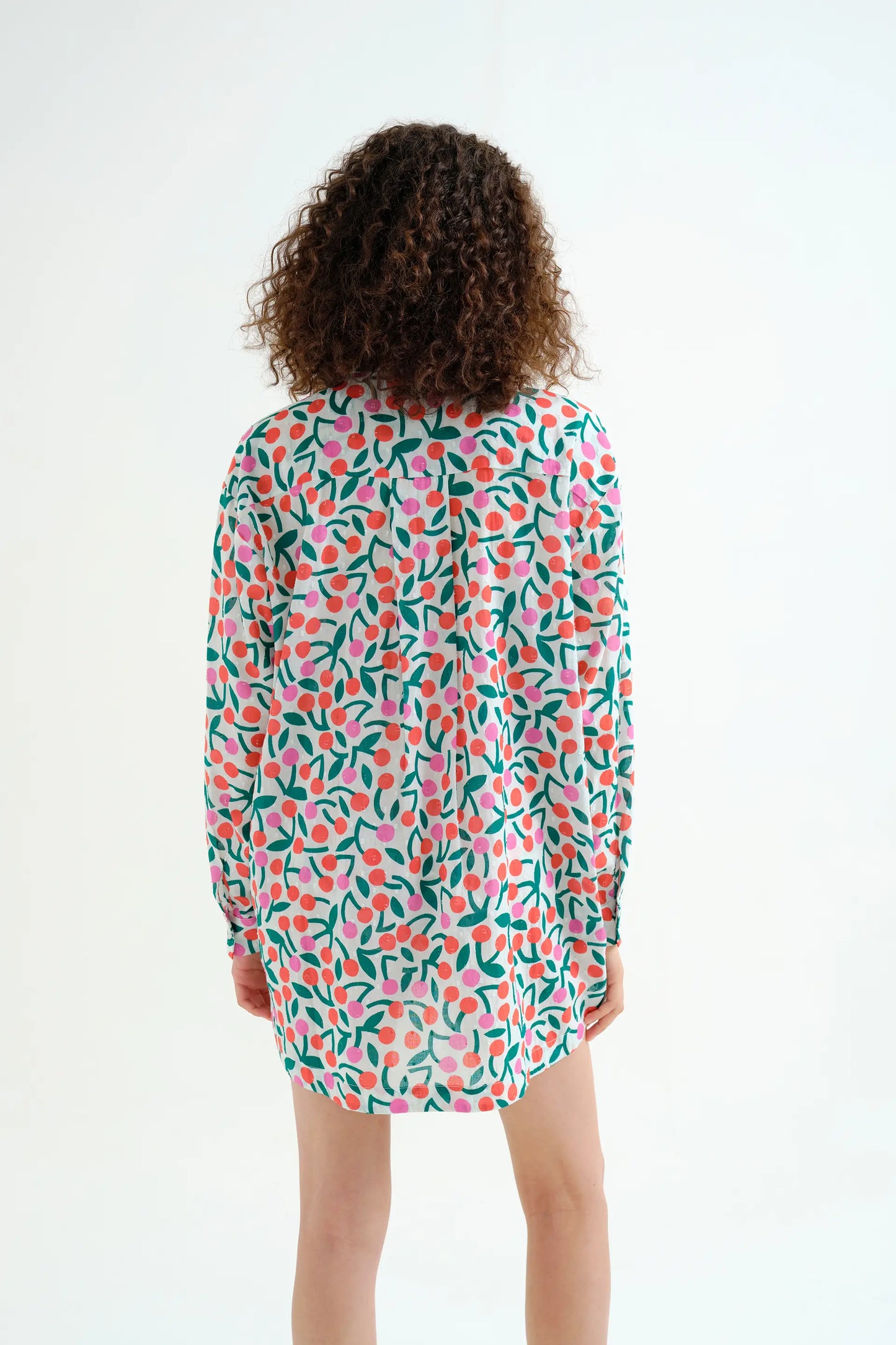 Camisa playera con estampado Guinda