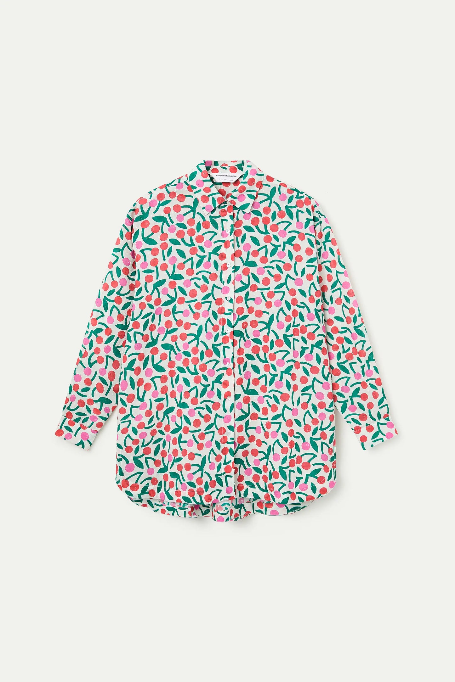 Camisa playera con estampado Guinda