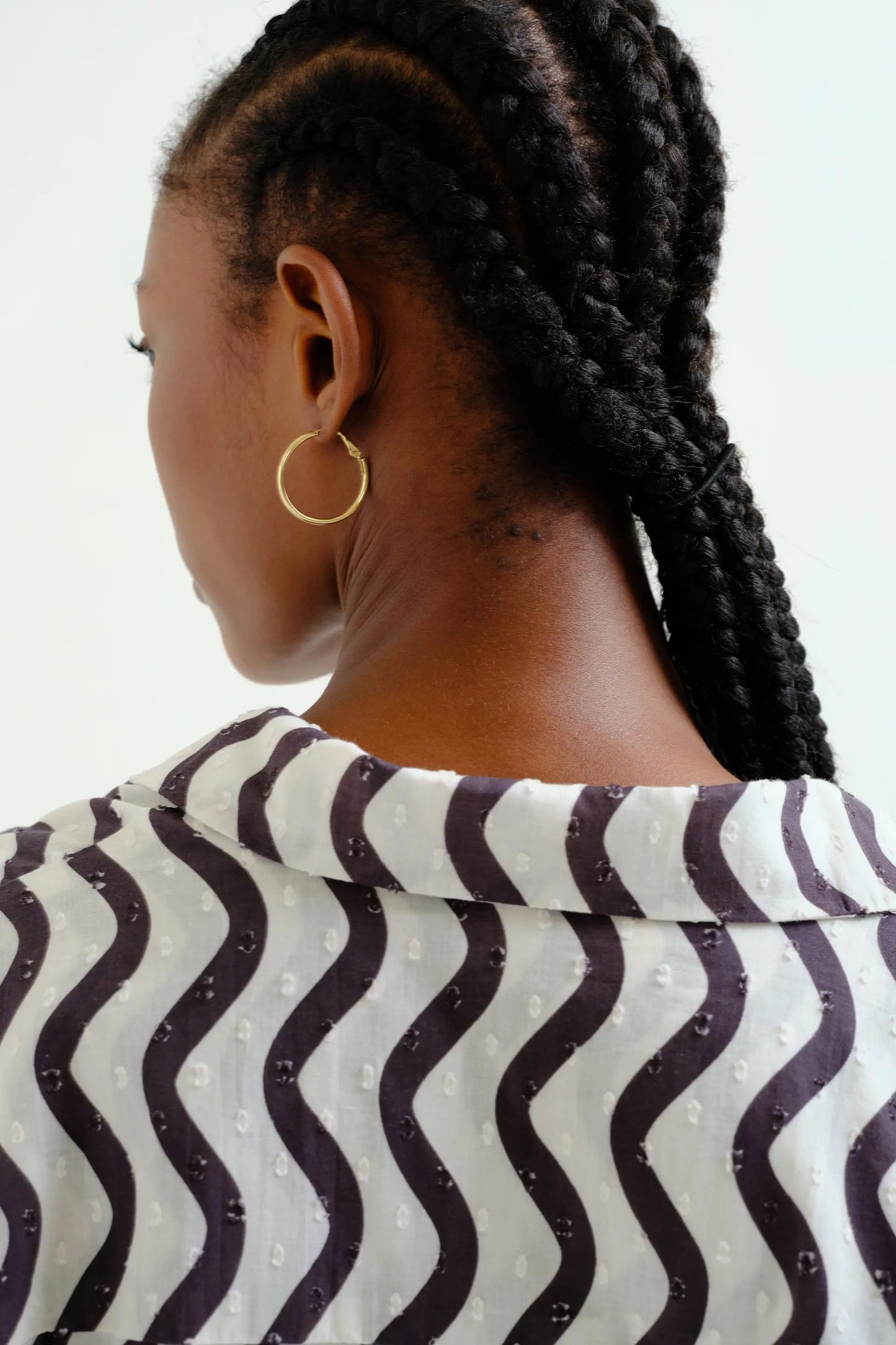 Camisa playera con estampado Wave Black & White