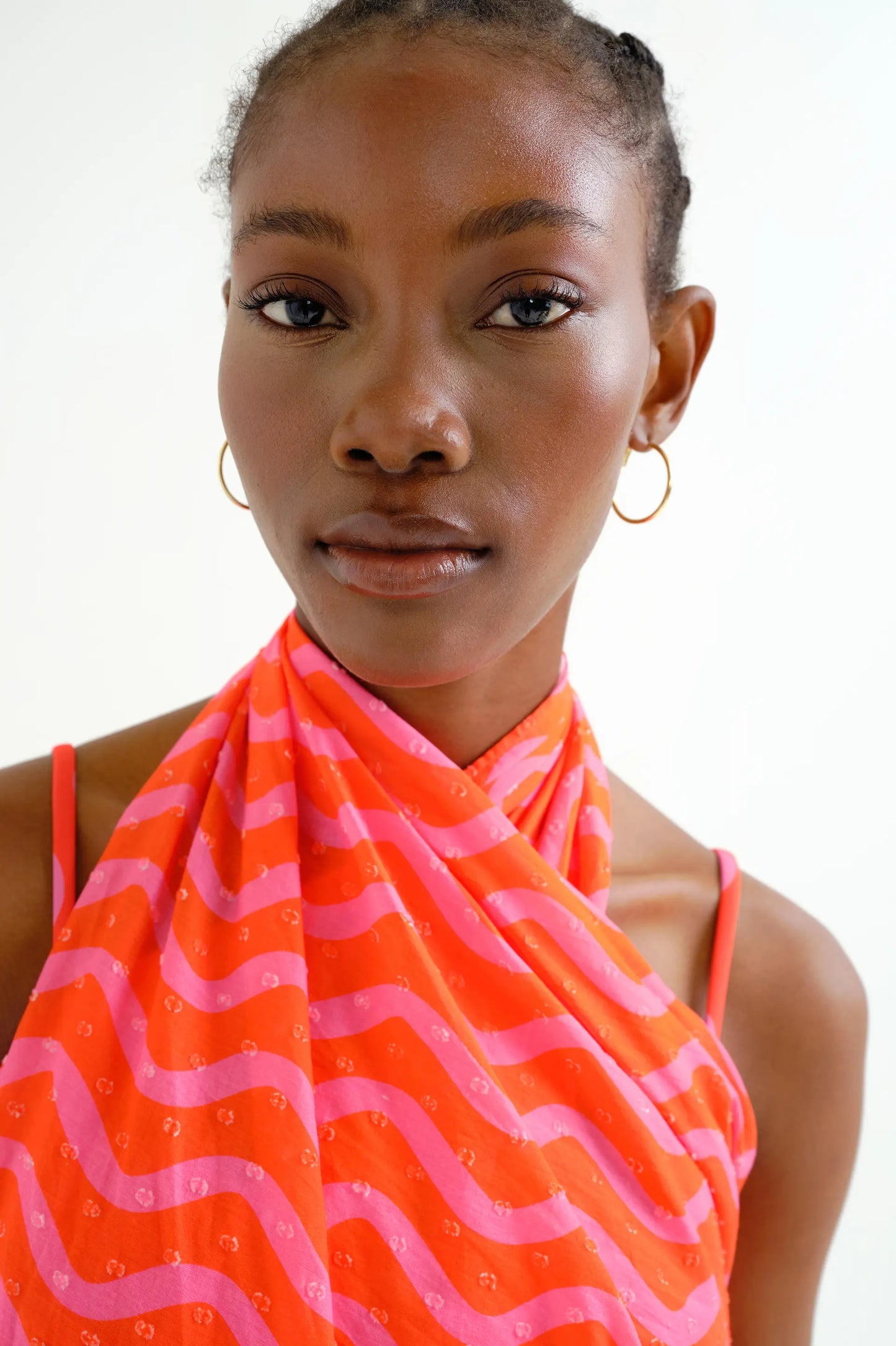 Pareo con estampado Wave Red & Pink