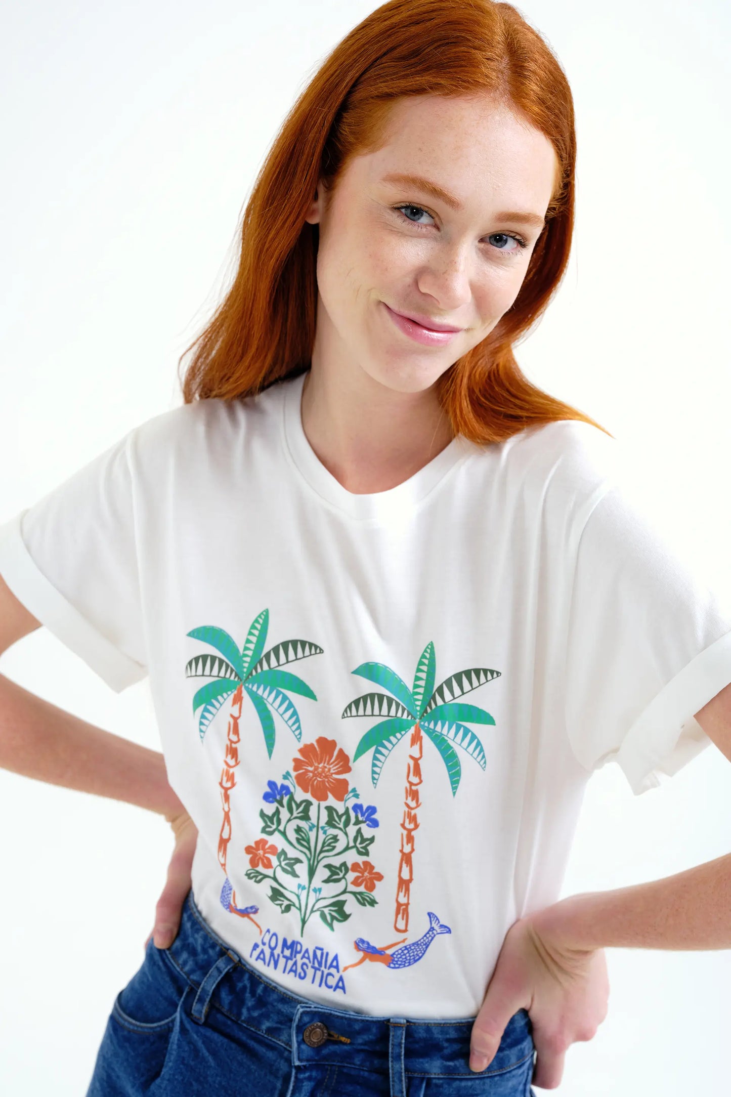 Camiseta con estampado Palm & Mermaid