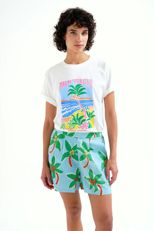 Camiseta con estampado Palm Beach