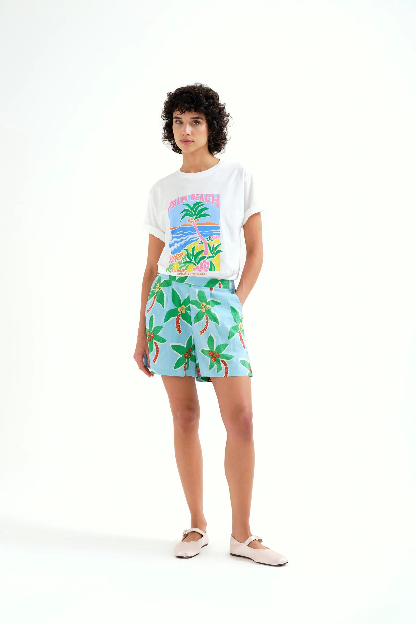 Camiseta con estampado Palm Beach