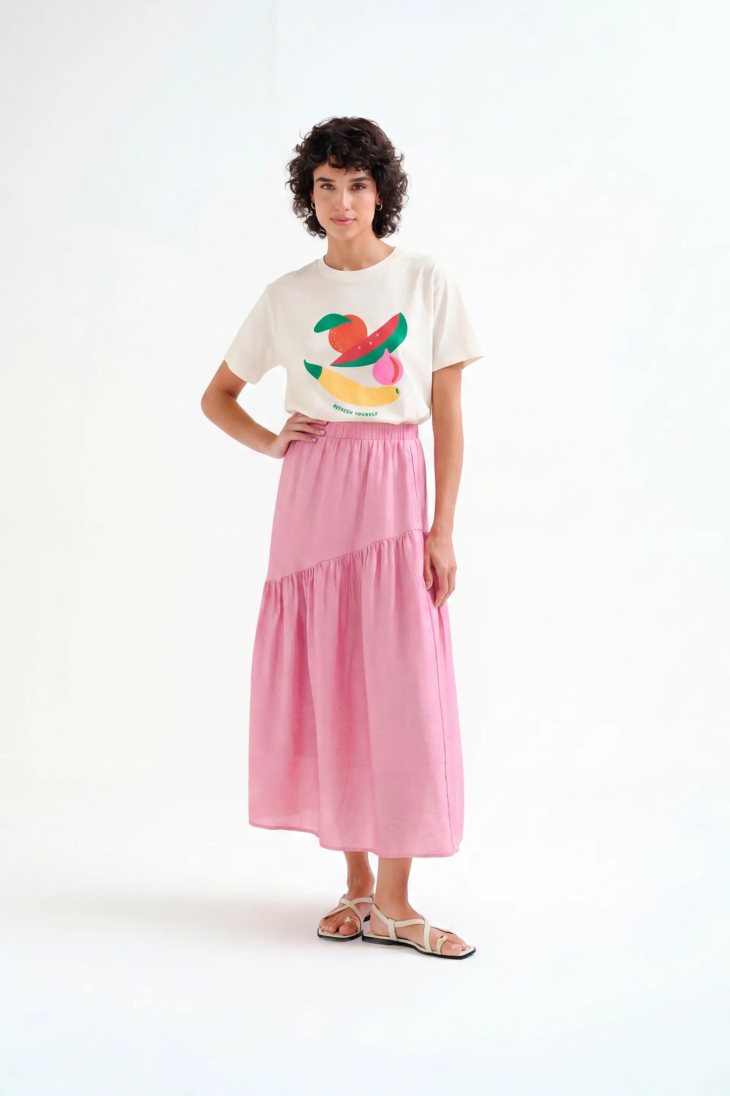 T-shirt 100% cotone "Refresh yourself"
