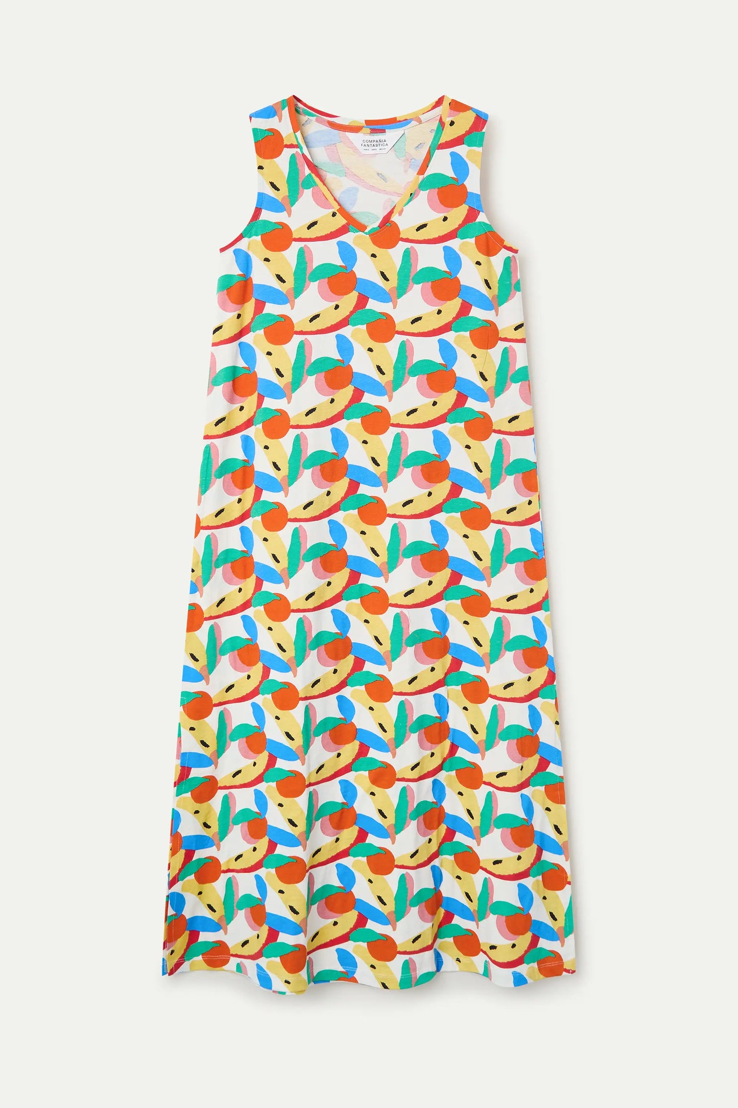 Vestido largo con estampado Tutti Frutti Small