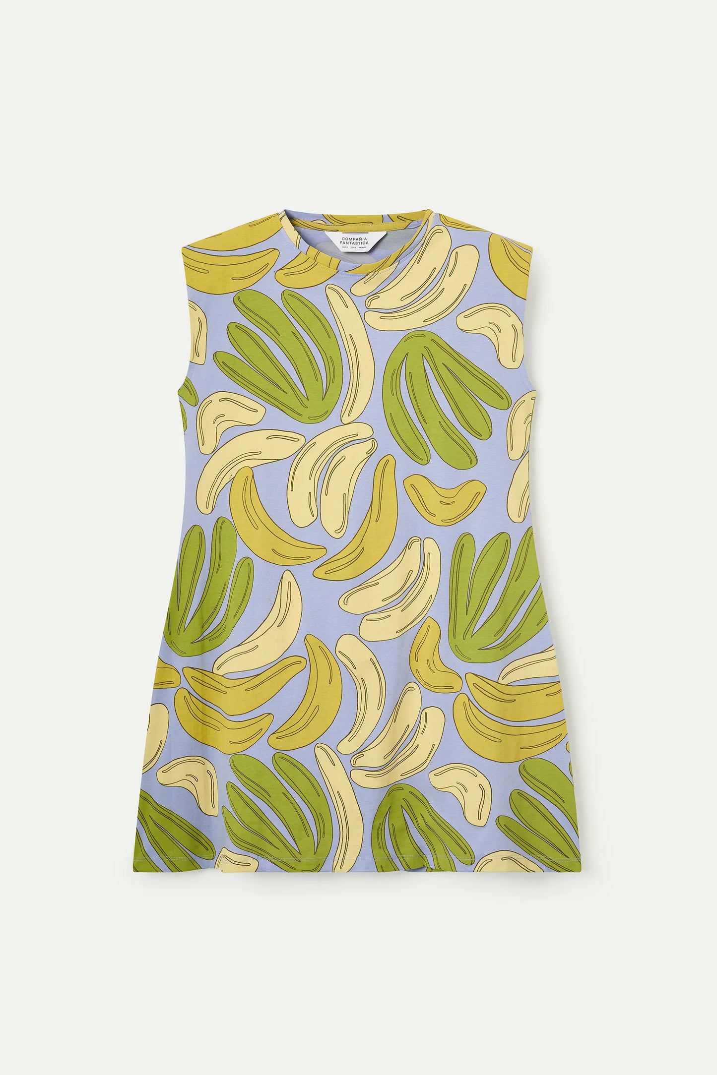 Vestido corto con estampado Guineo