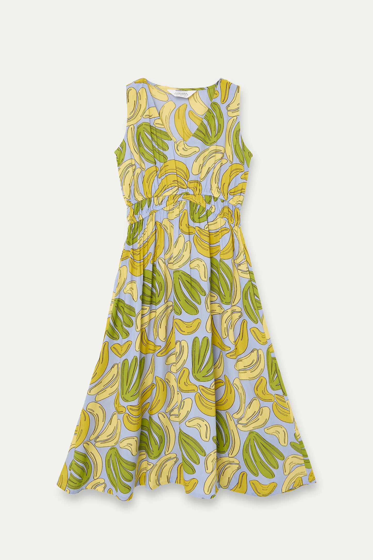 Vestido midi con estampado Guineo