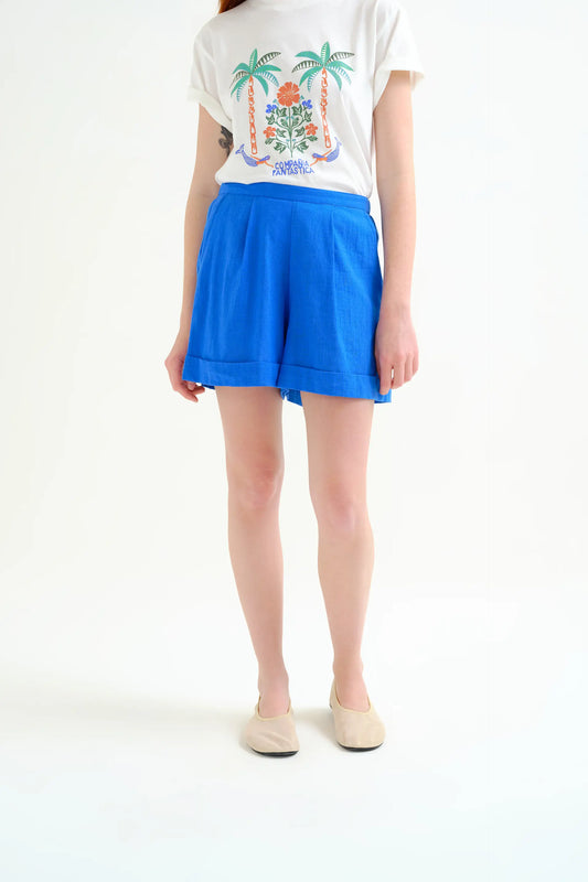 Pantaloncini blu navy in 100% cotone