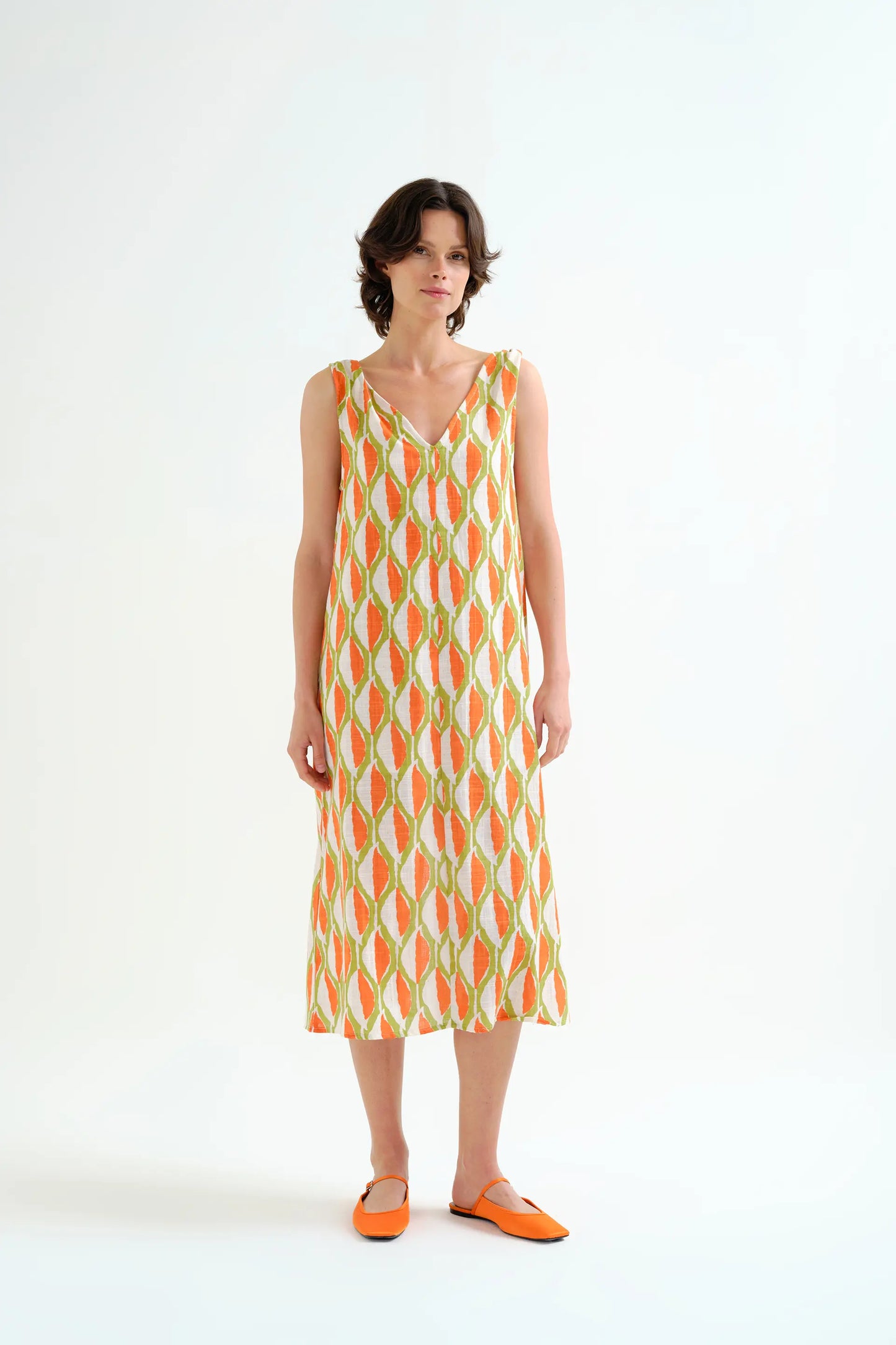 Vestido corto con estampado Aloe