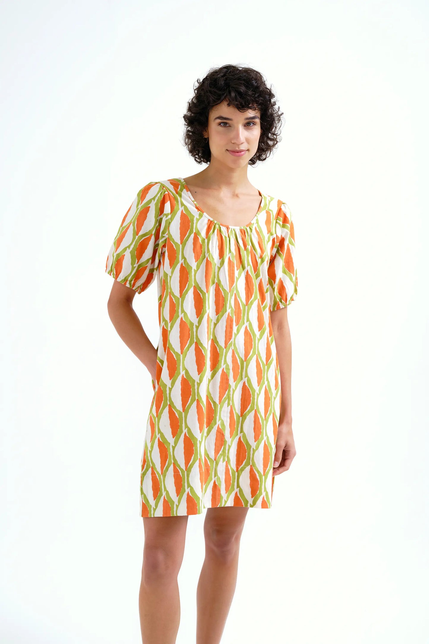 Aloe print short dress