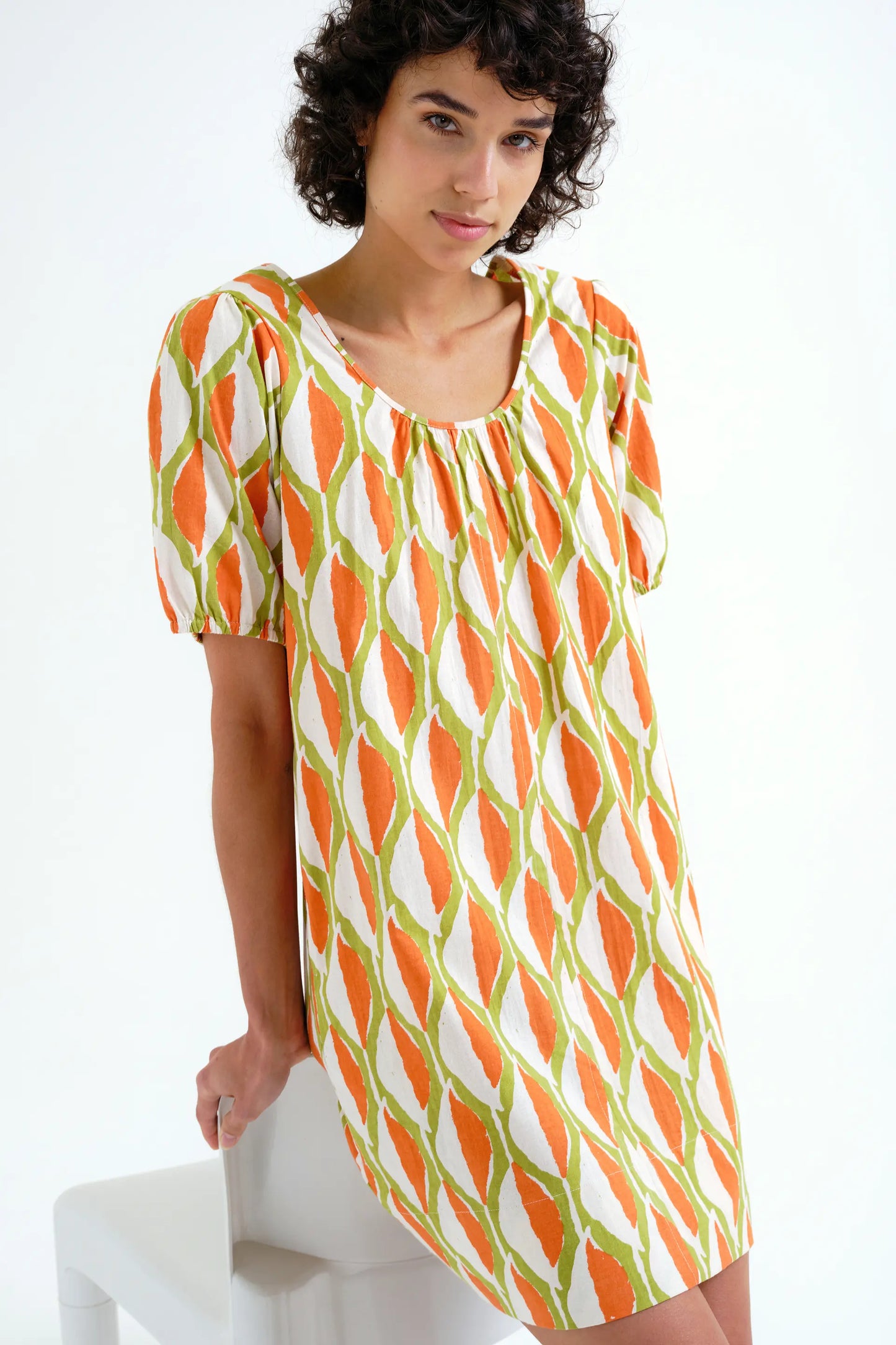 Aloe print short dress